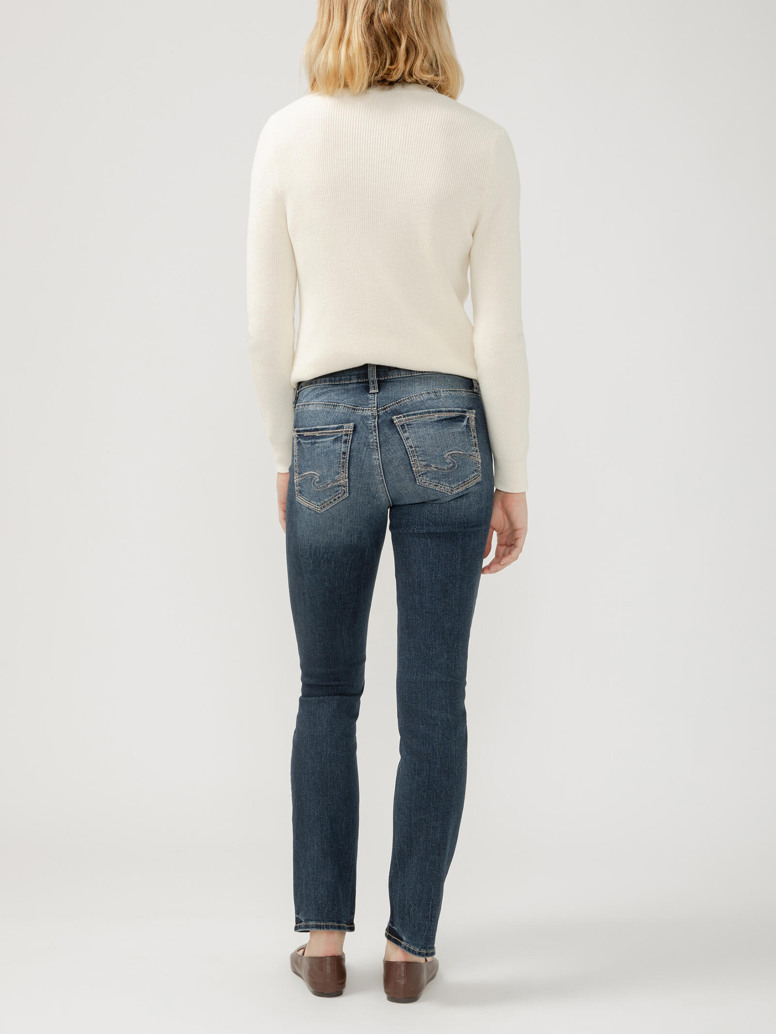 Suki Mid Rise Straight Leg Jeans