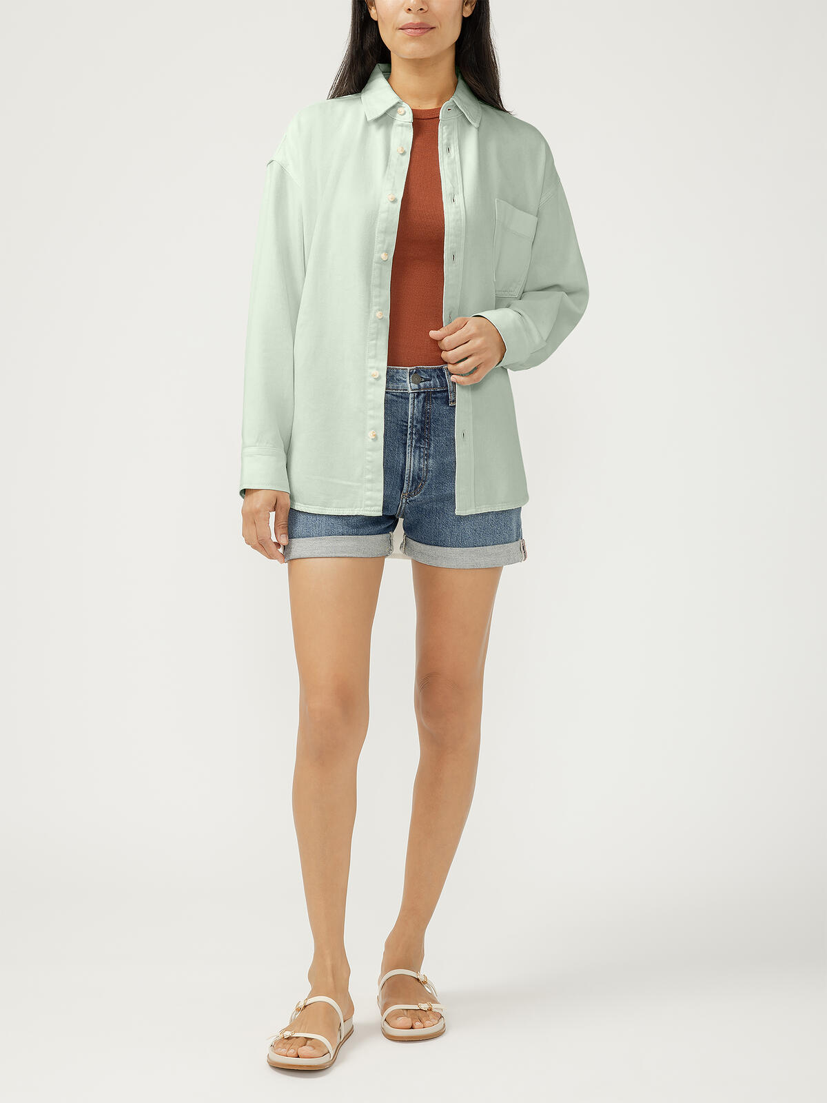 Relaxed Button-up Beach Shirt