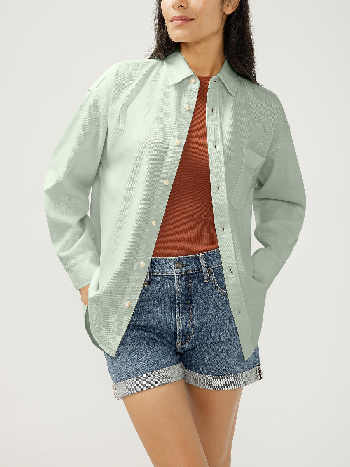 Relaxed Button-up Beach Shirt