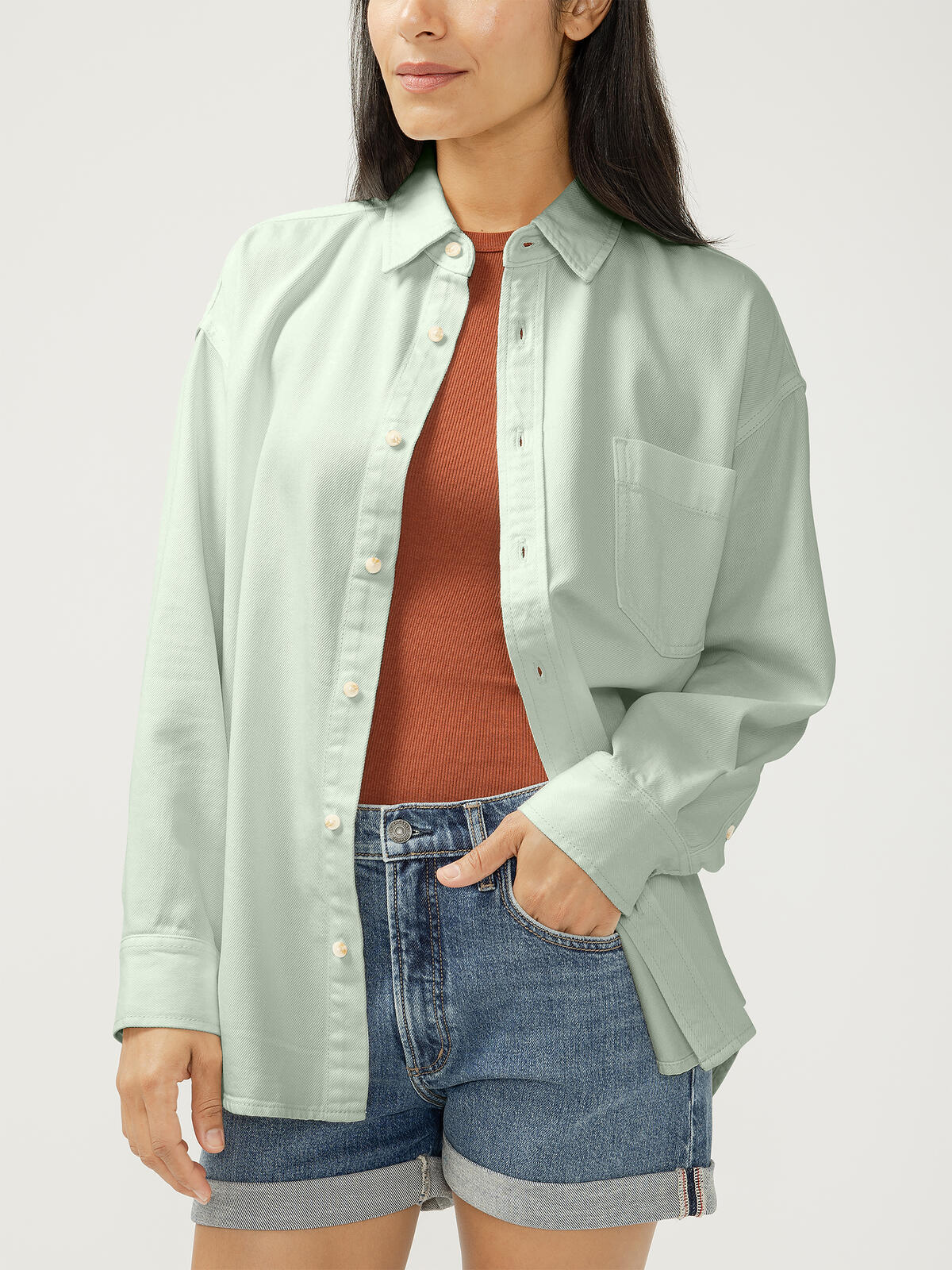 Relaxed Button-up Beach Shirt