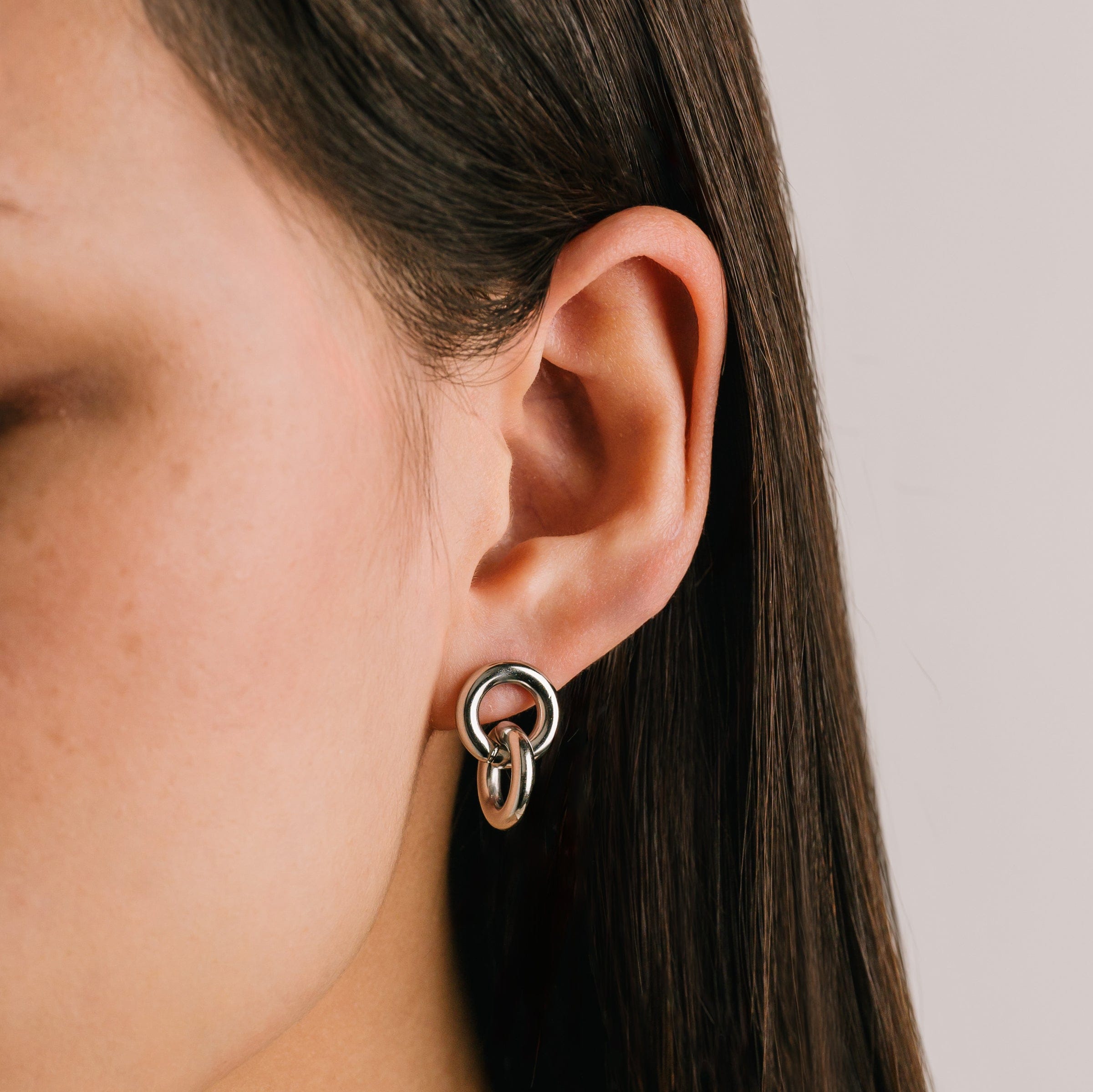 Linx Drop Earrings - Silver