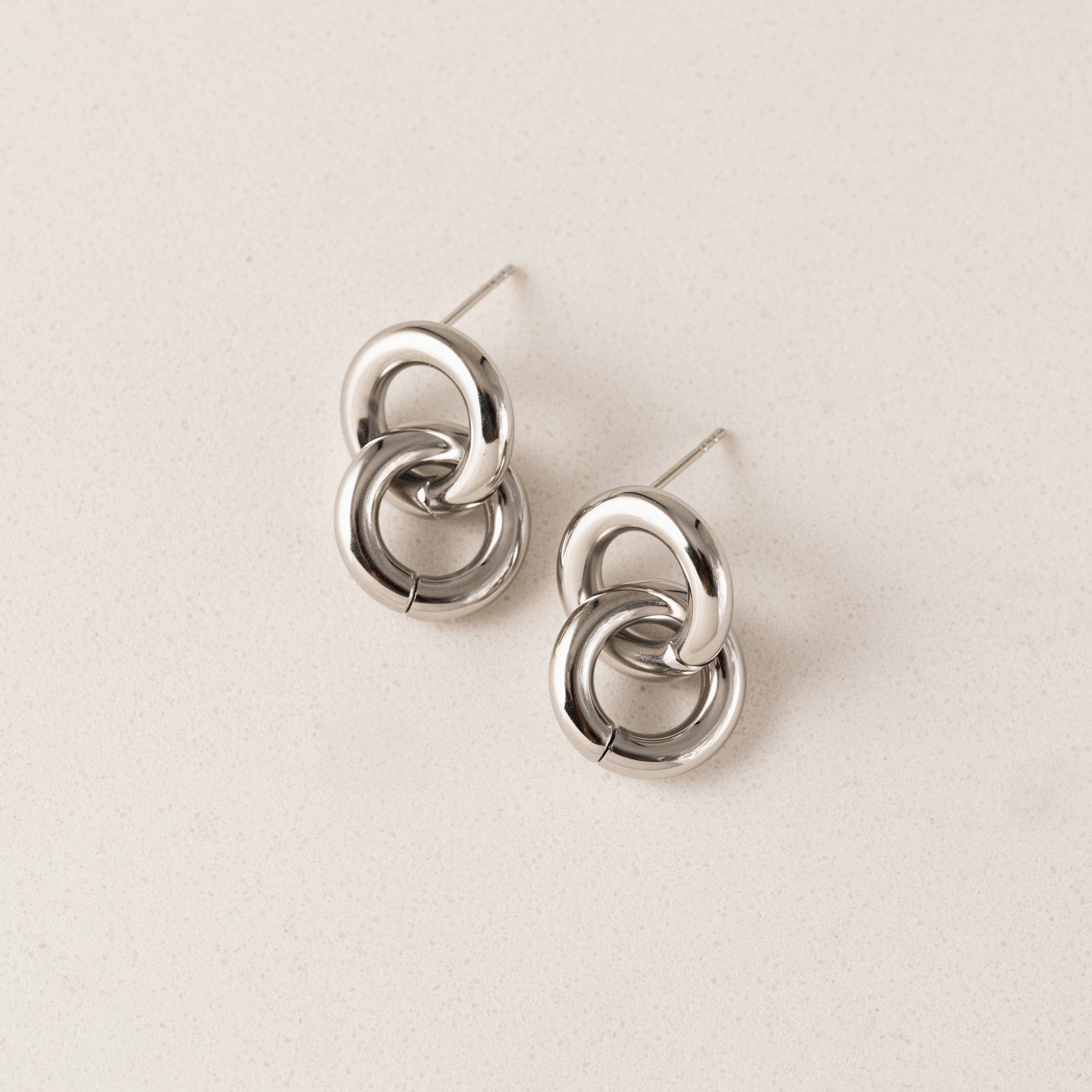Linx Drop Earrings - Silver