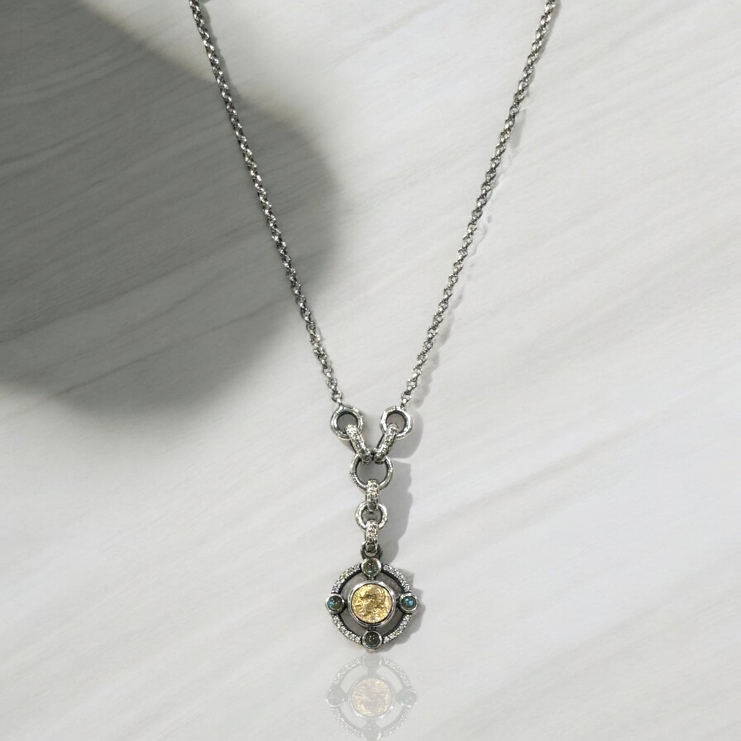 Mini Vintage Silver Miko Coin Necklace