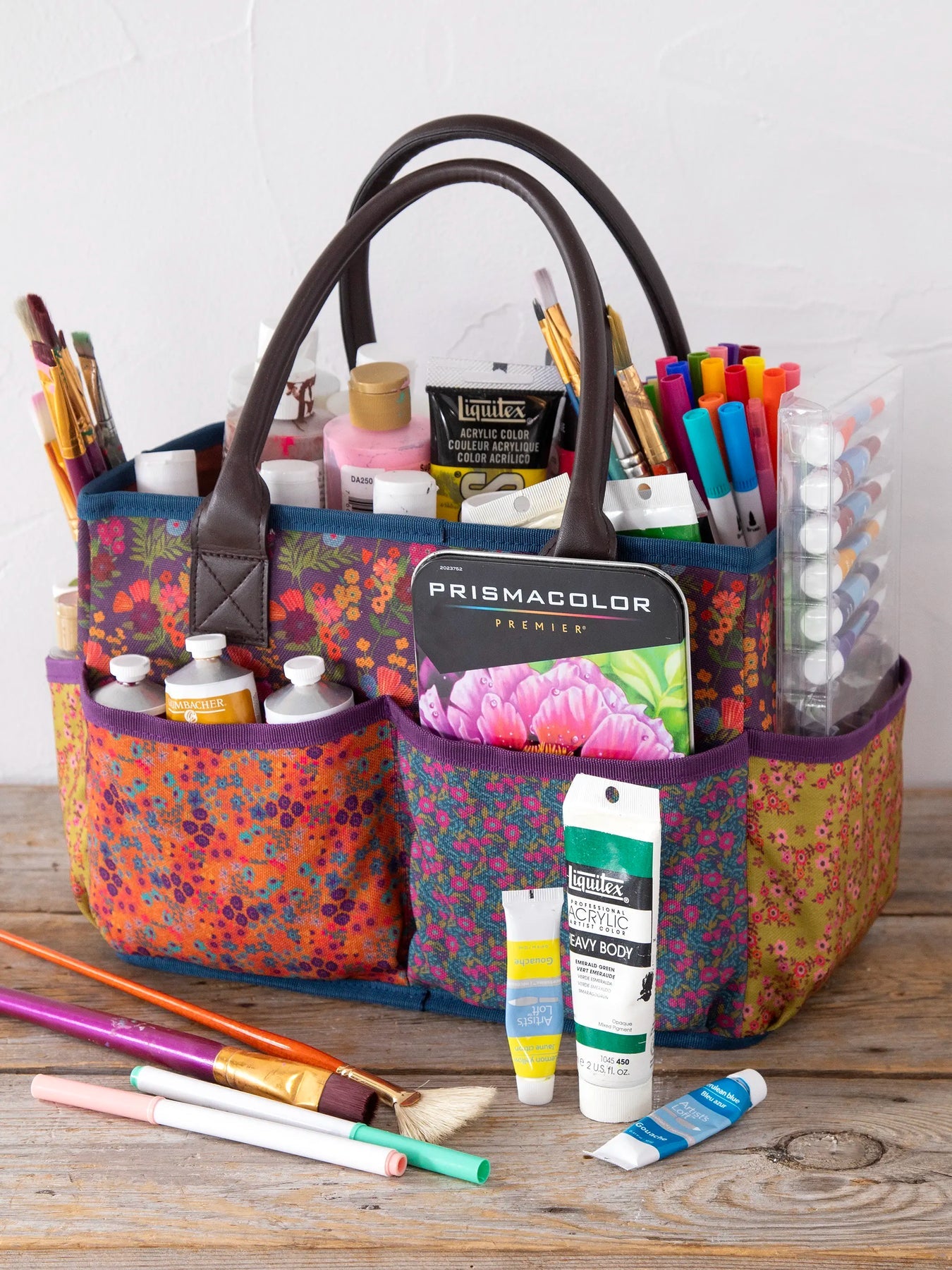 Mimi's Utility Tote - Eggplant Floral