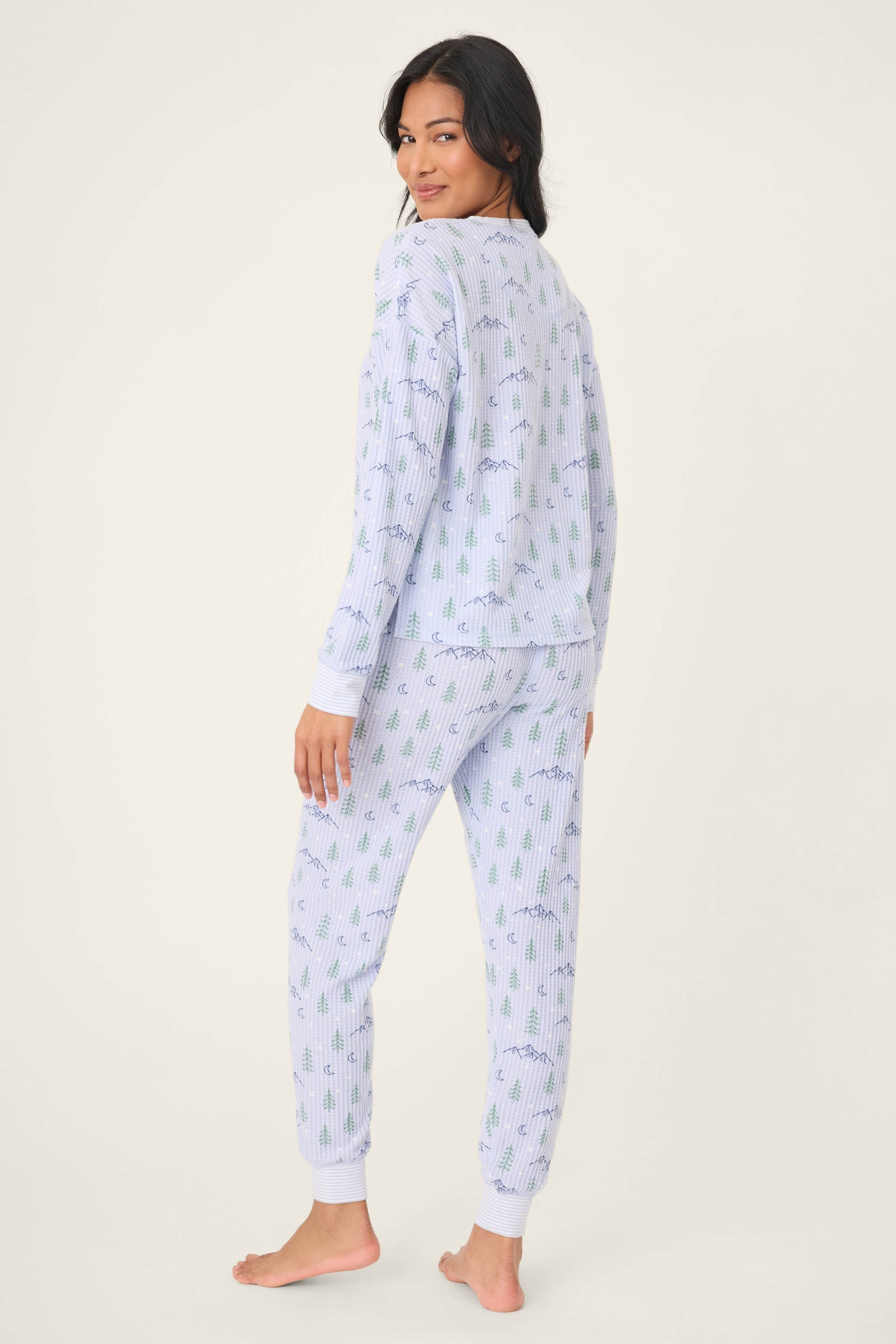 Ski Jammies Classic Set - Periwinkle Mountains