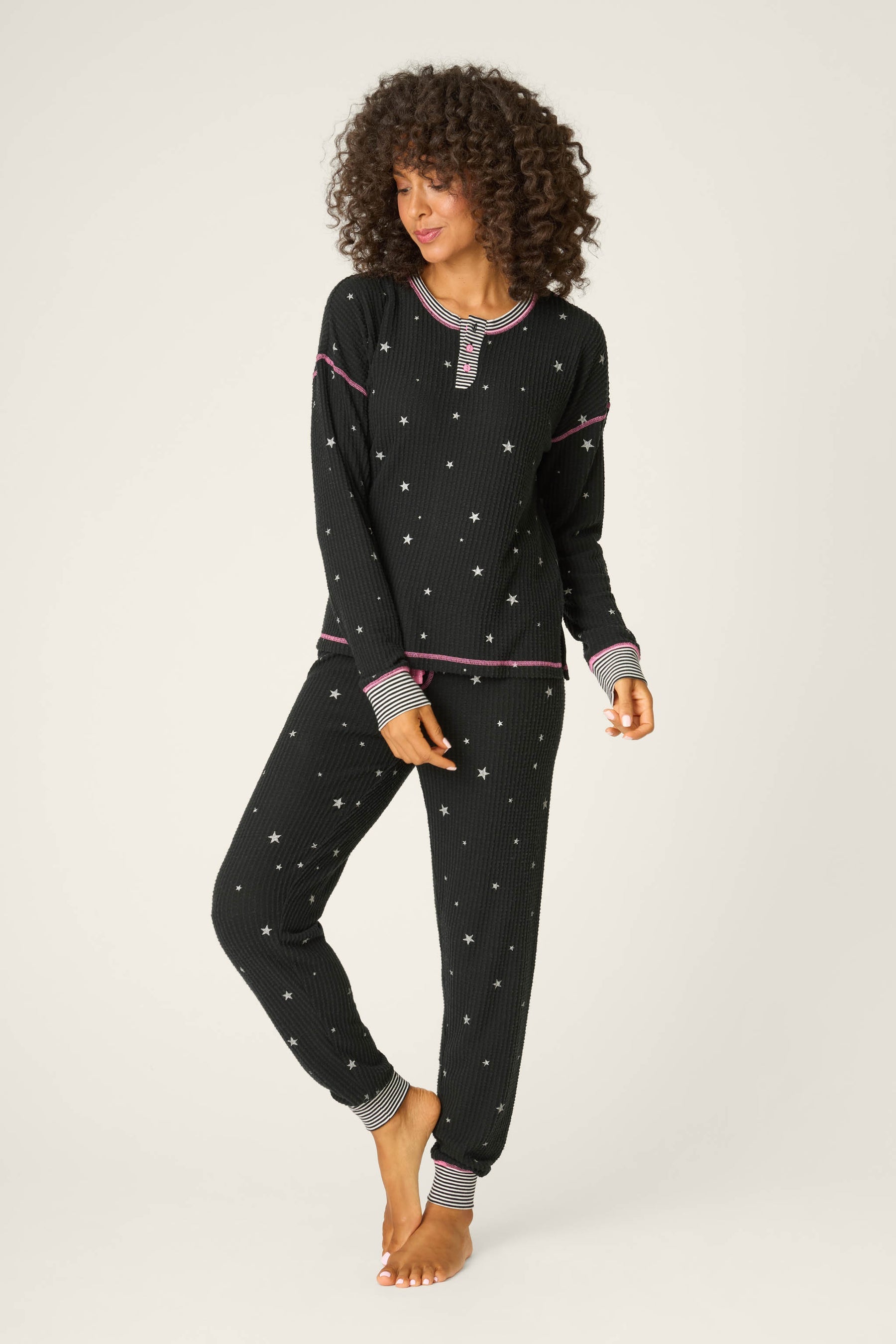Ski Jammies Classic Set - Black Night Sky