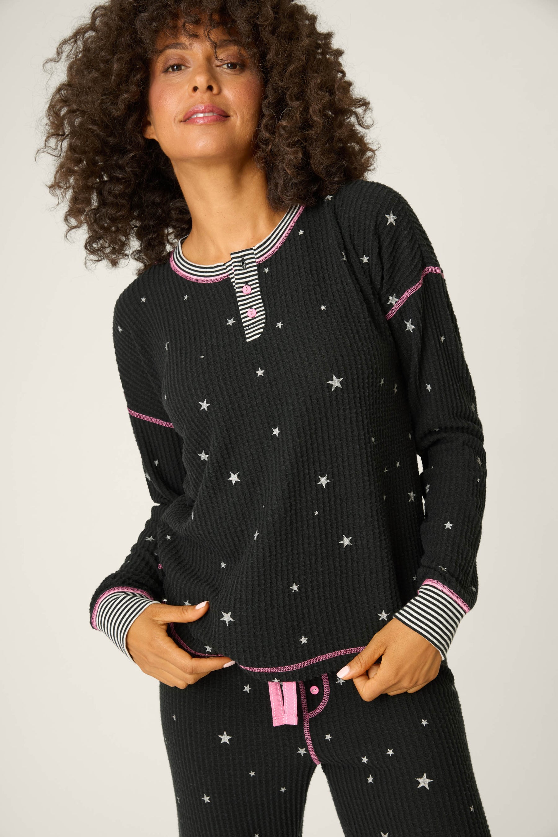 Ski Jammies Classic Set - Black Night Sky