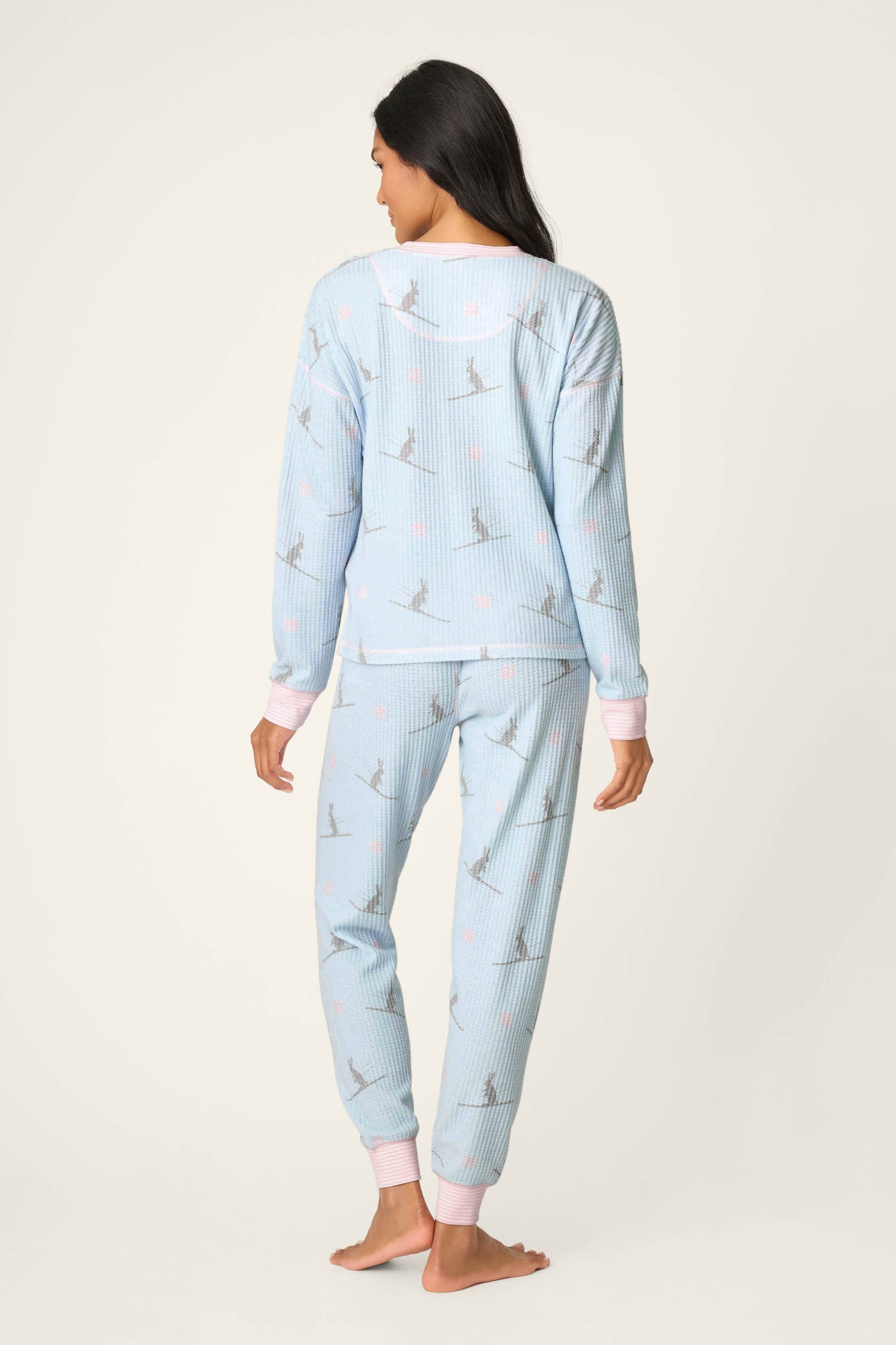 Ski Jammies Classic Set - Blue Ski Bunnies