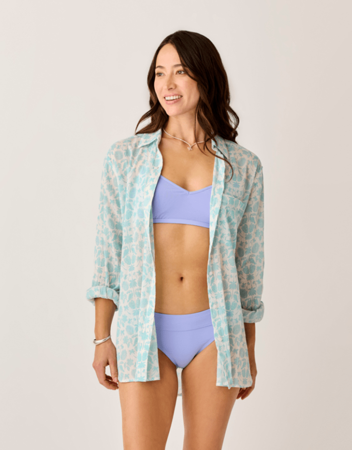 Taylor Gauze Tunic - Cloud MaiTai