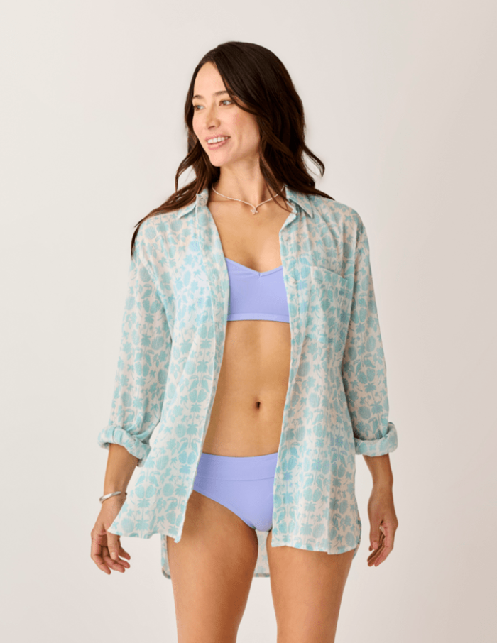 Taylor Gauze Tunic - Cloud MaiTai
