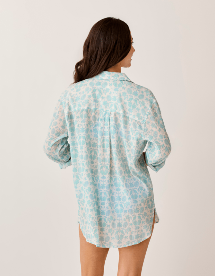Taylor Gauze Tunic - Cloud MaiTai
