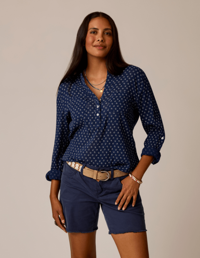 Dylan Gauze Shirt - Petite Bloom