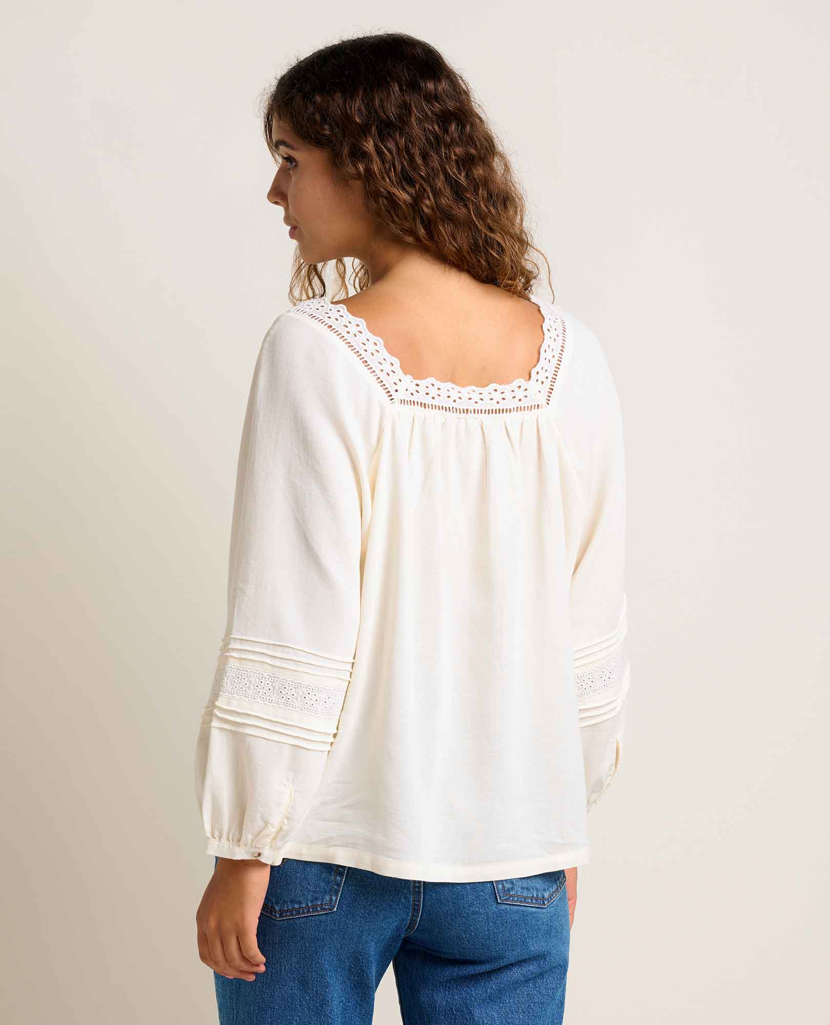 Manzana Long Sleeve Peasant Top