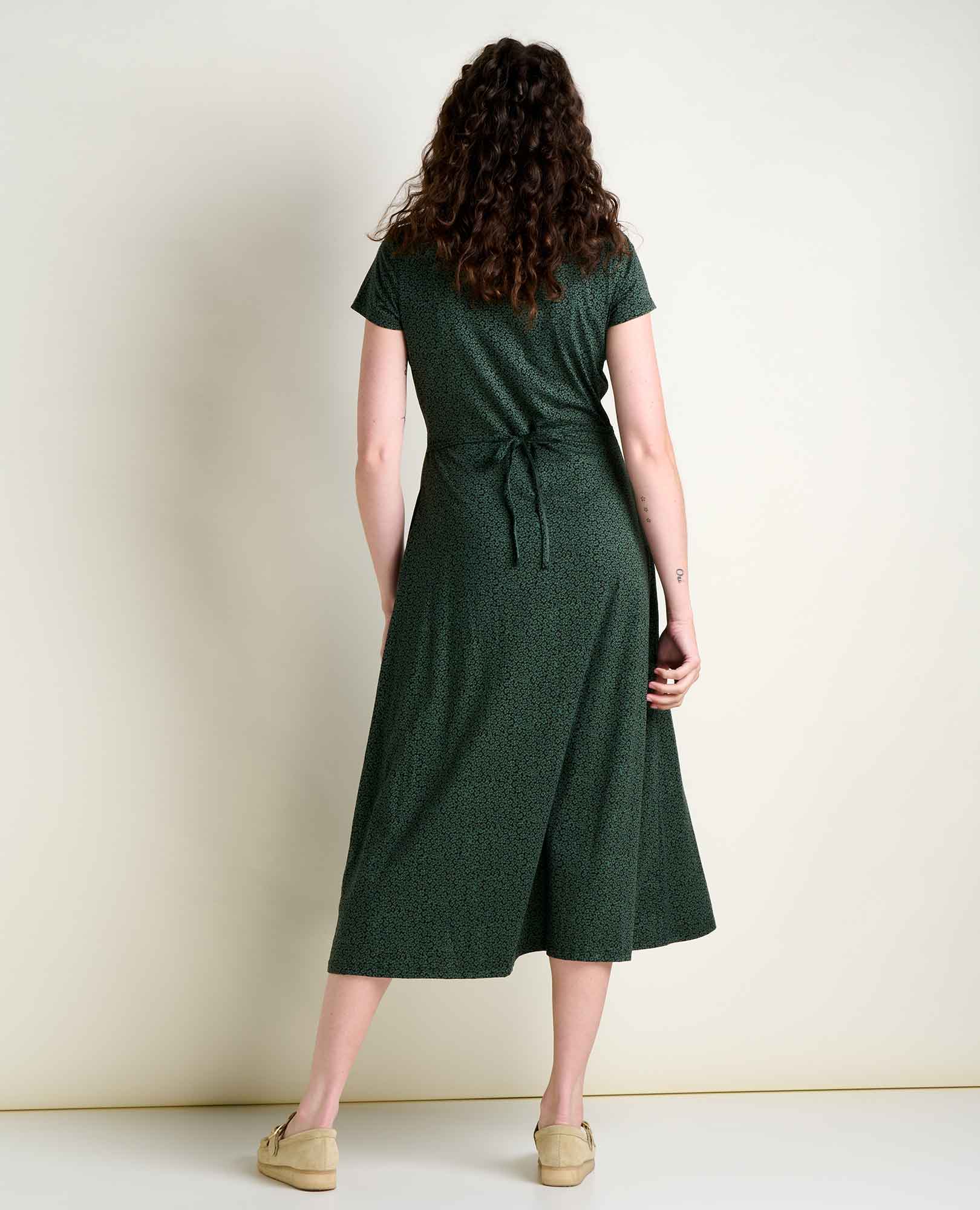 Rose Midi Dress - Cilantro Ditsy Print
