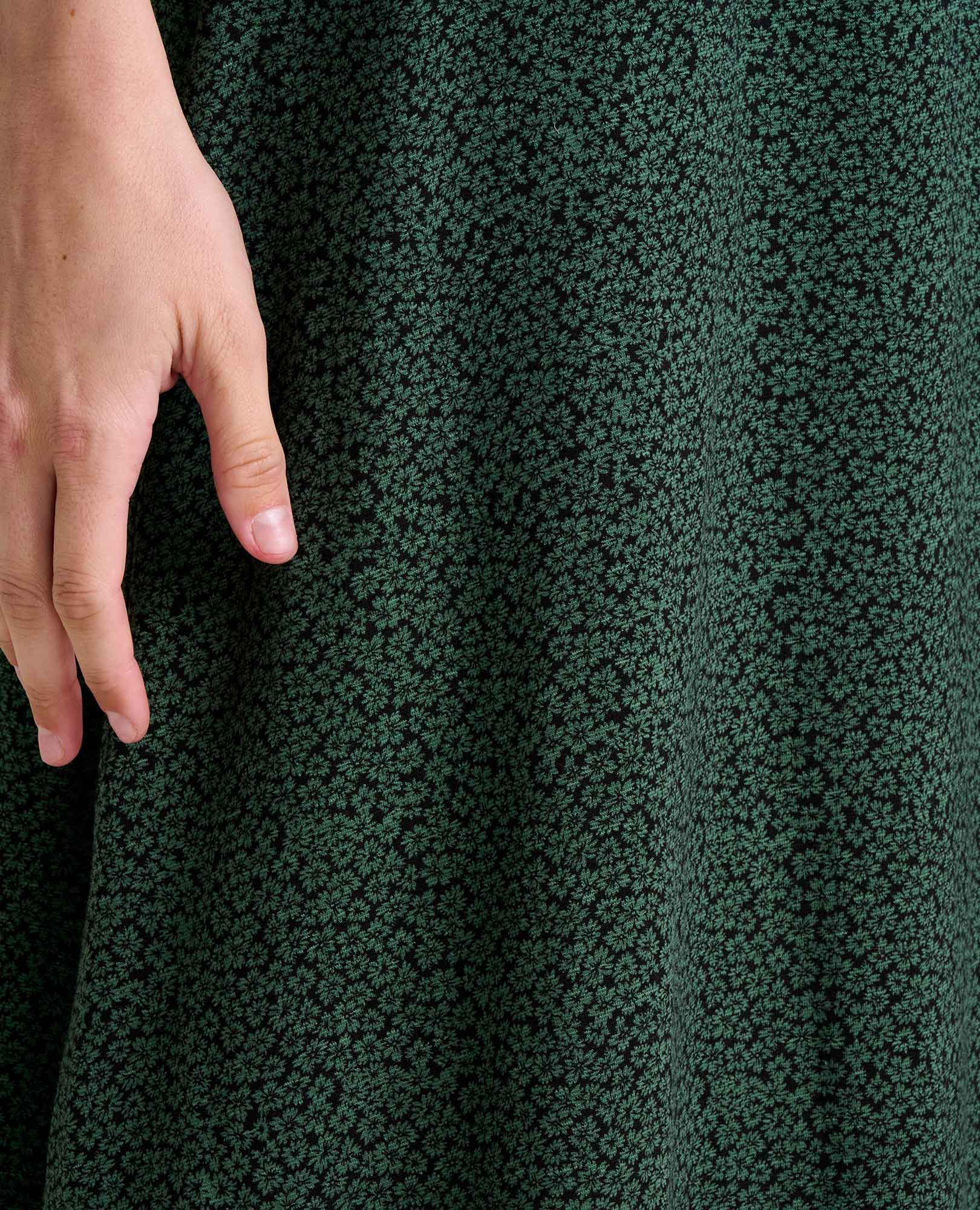 Rose Midi Dress - Cilantro Ditsy Print