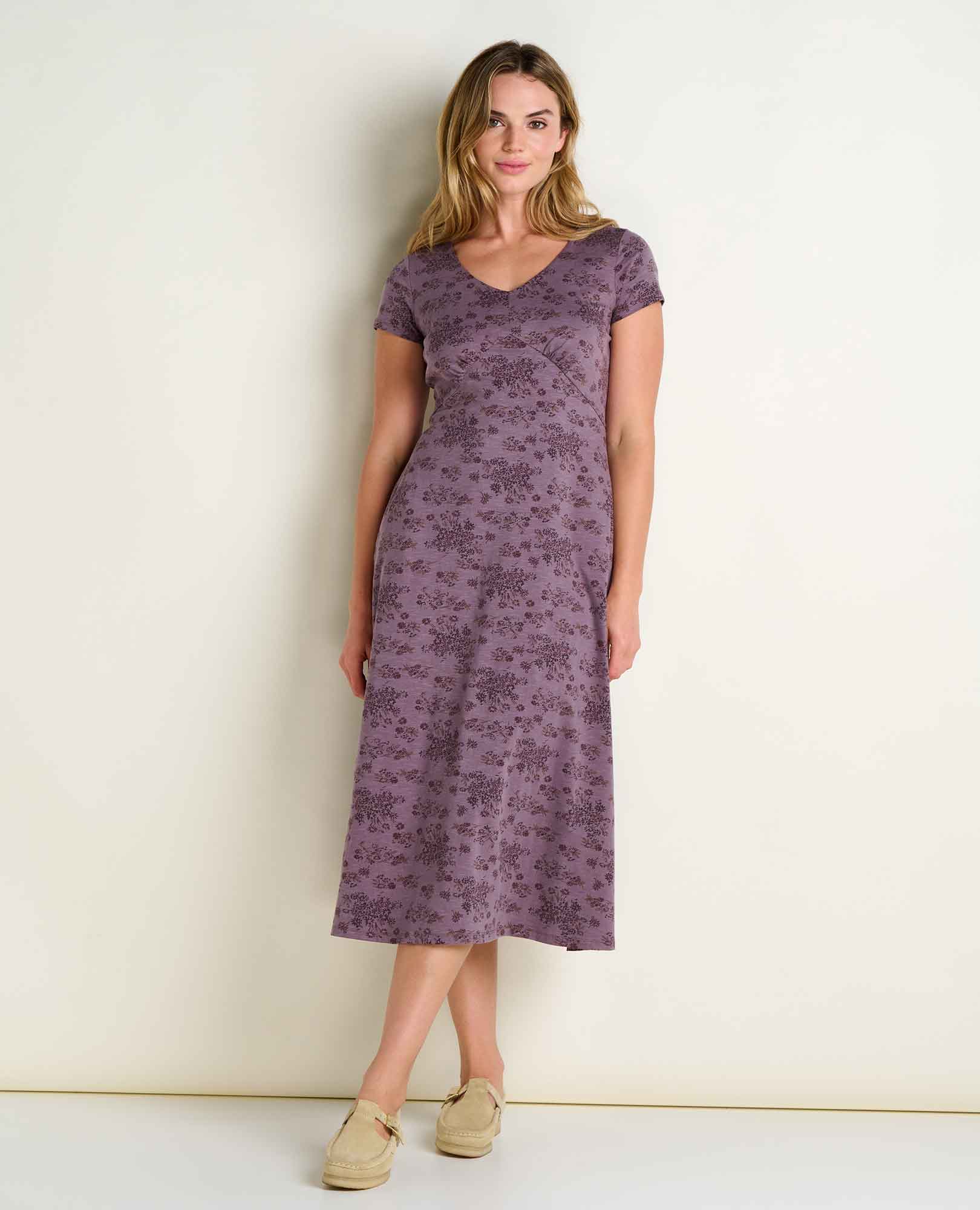 Rose Midi Dress - Moonscape Print