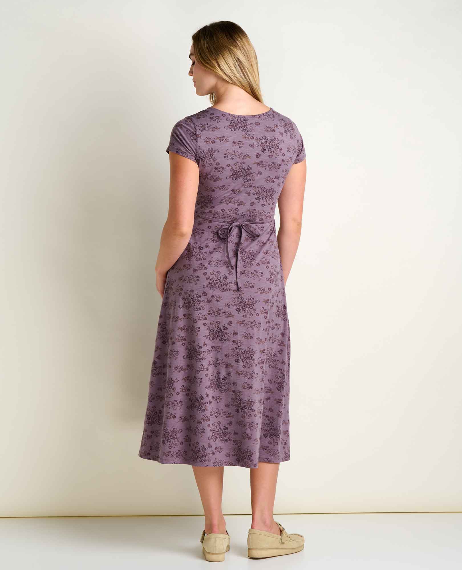 Rose Midi Dress - Moonscape Print