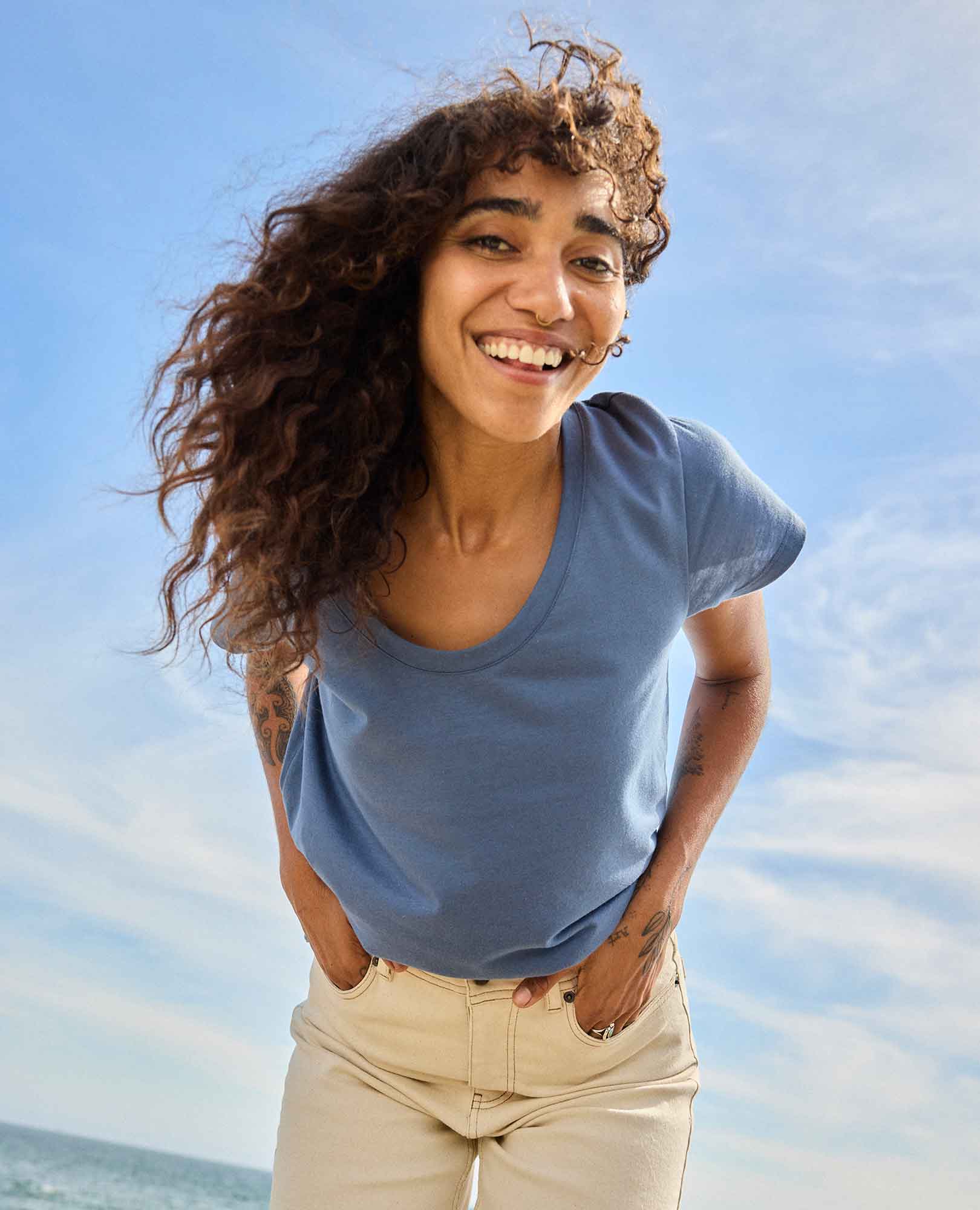 Whisper Tee - Canal Blue