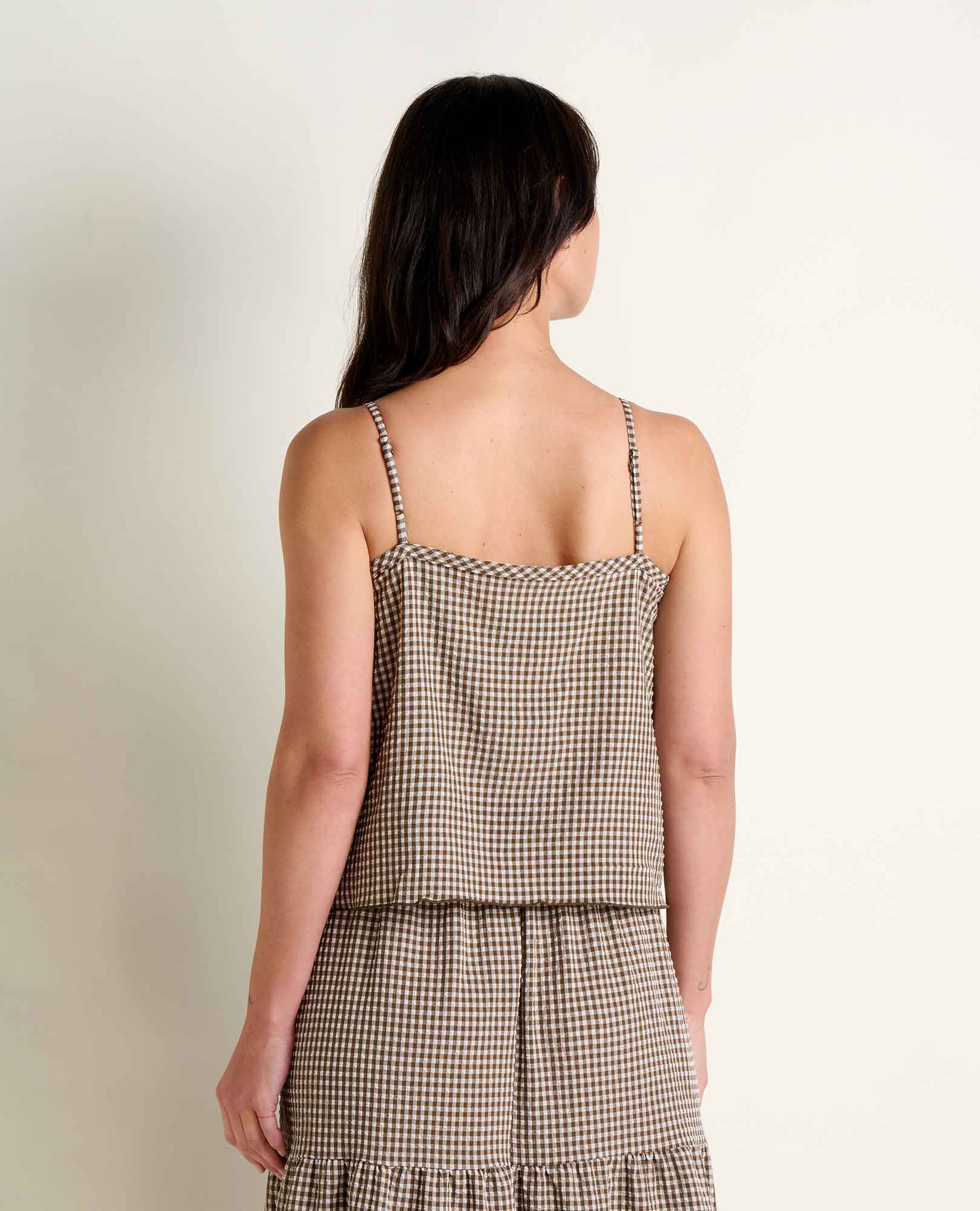 Sunkissed Strappy Tank - Almond Pattern Texture