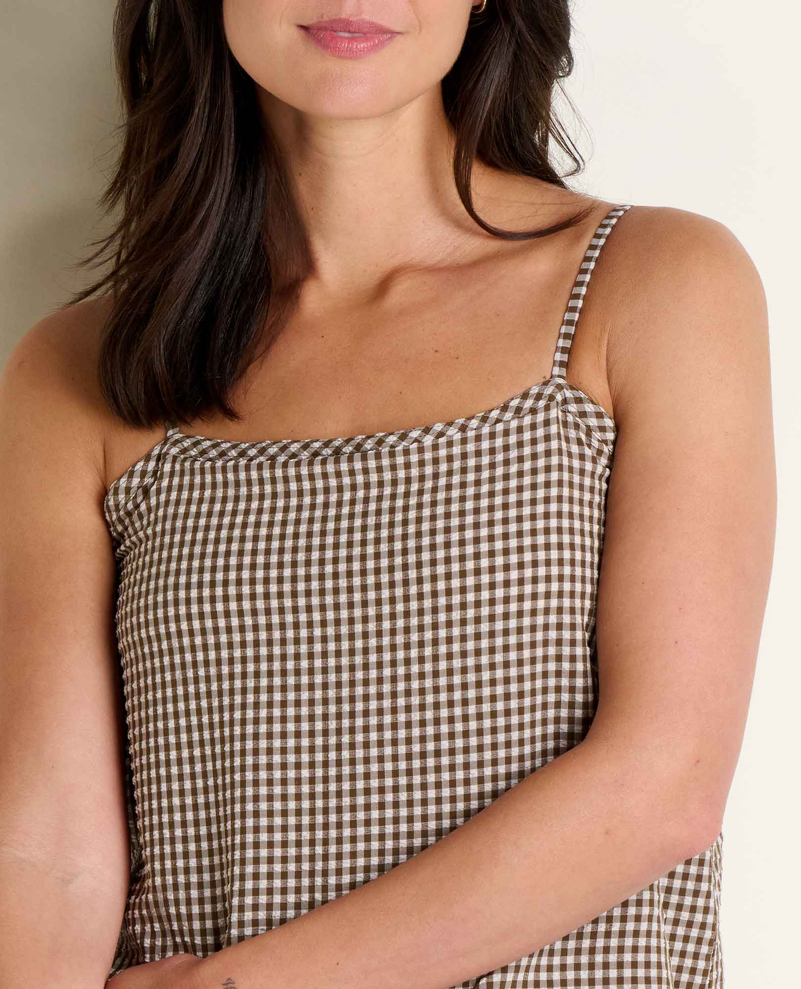 Sunkissed Strappy Tank - Almond Pattern Texture