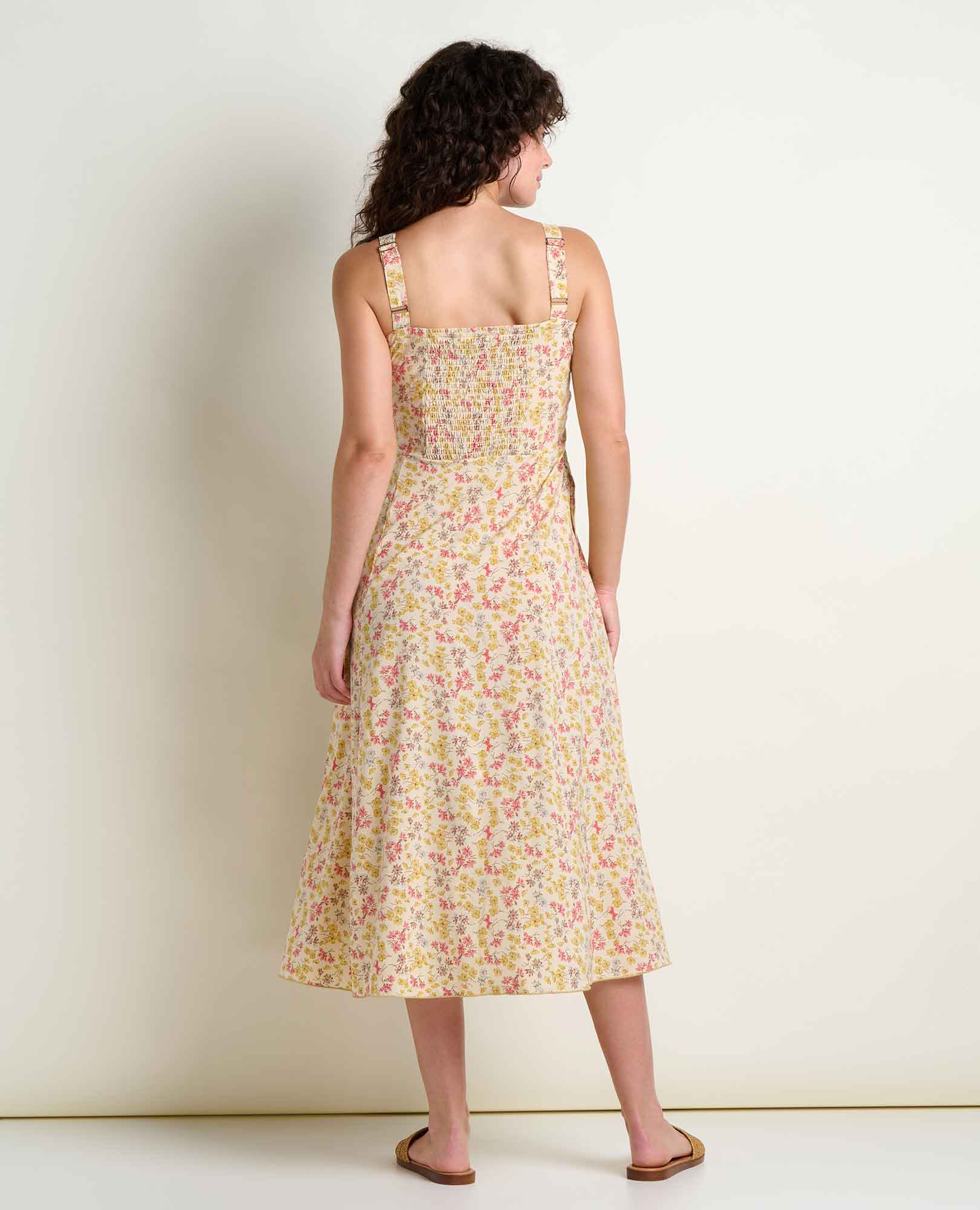 Sunkissed Tank Midi Dress - Barley Print