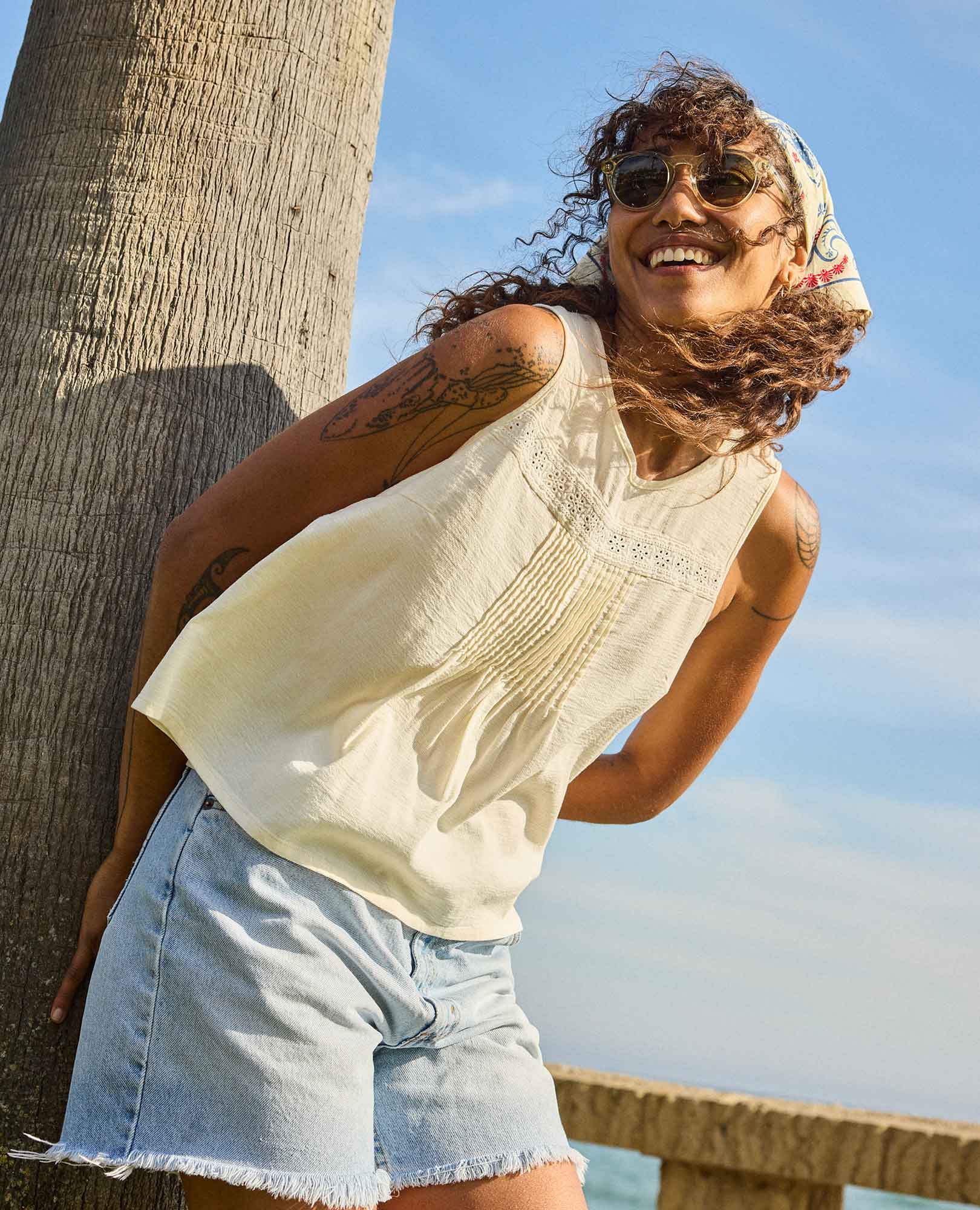 Manzana Pin Tuck Tank