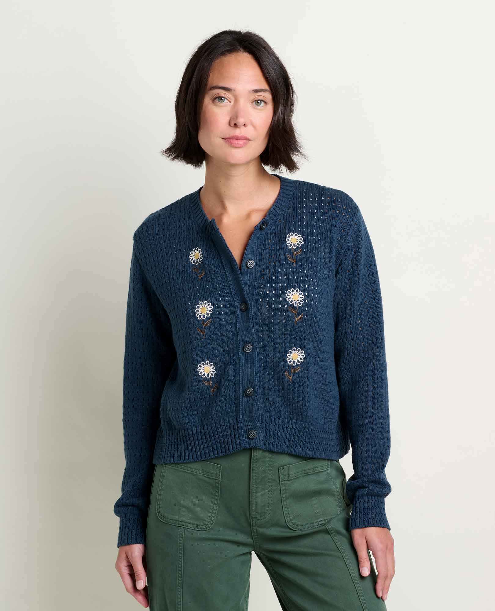 Bianca Daisy Embroidered Cardigan