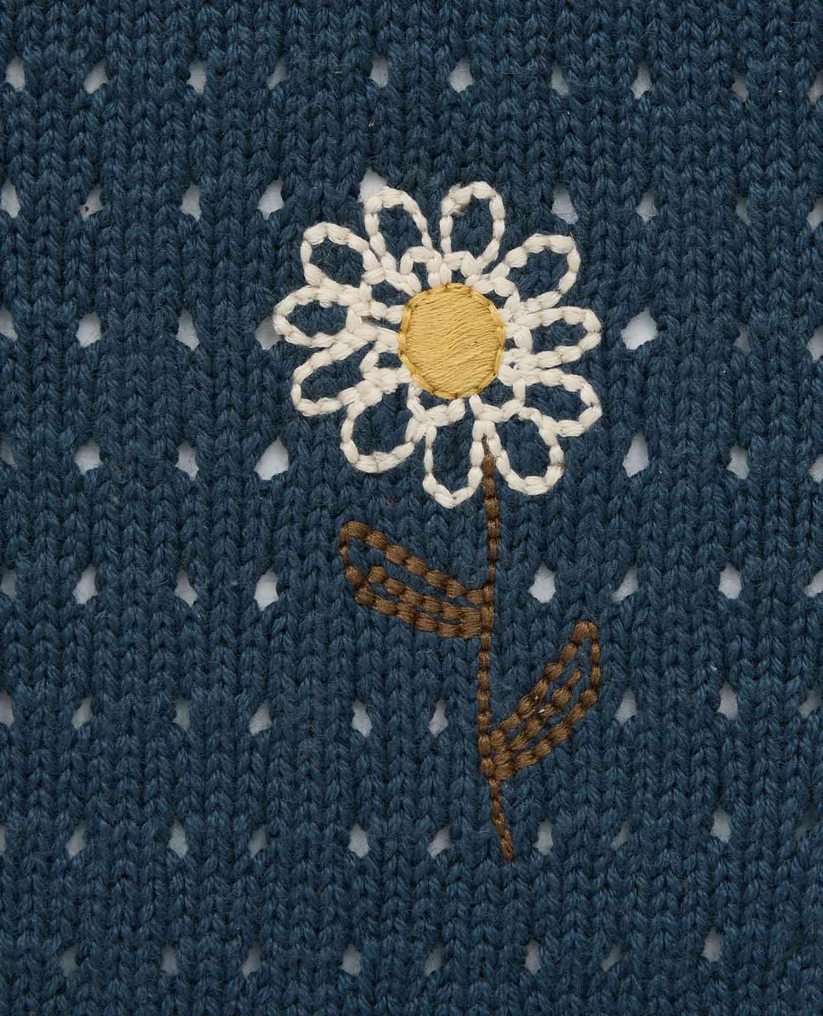 Bianca Daisy Embroidered Cardigan