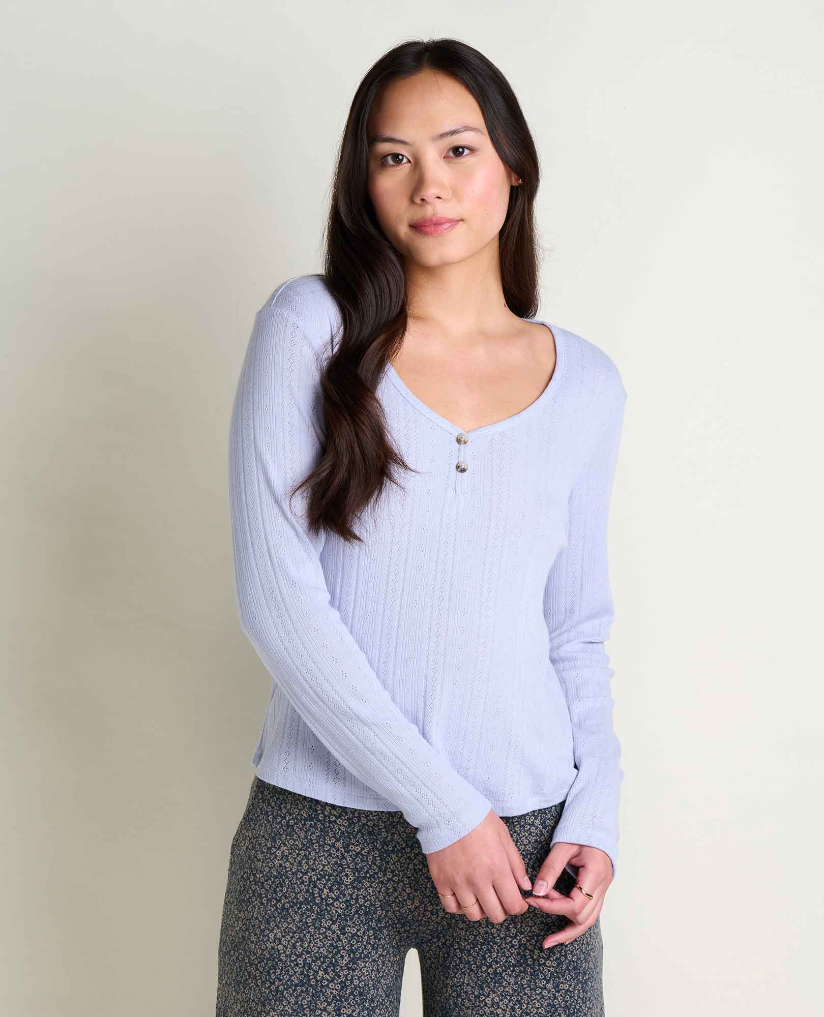 Foothill Pointelle Henley Tee