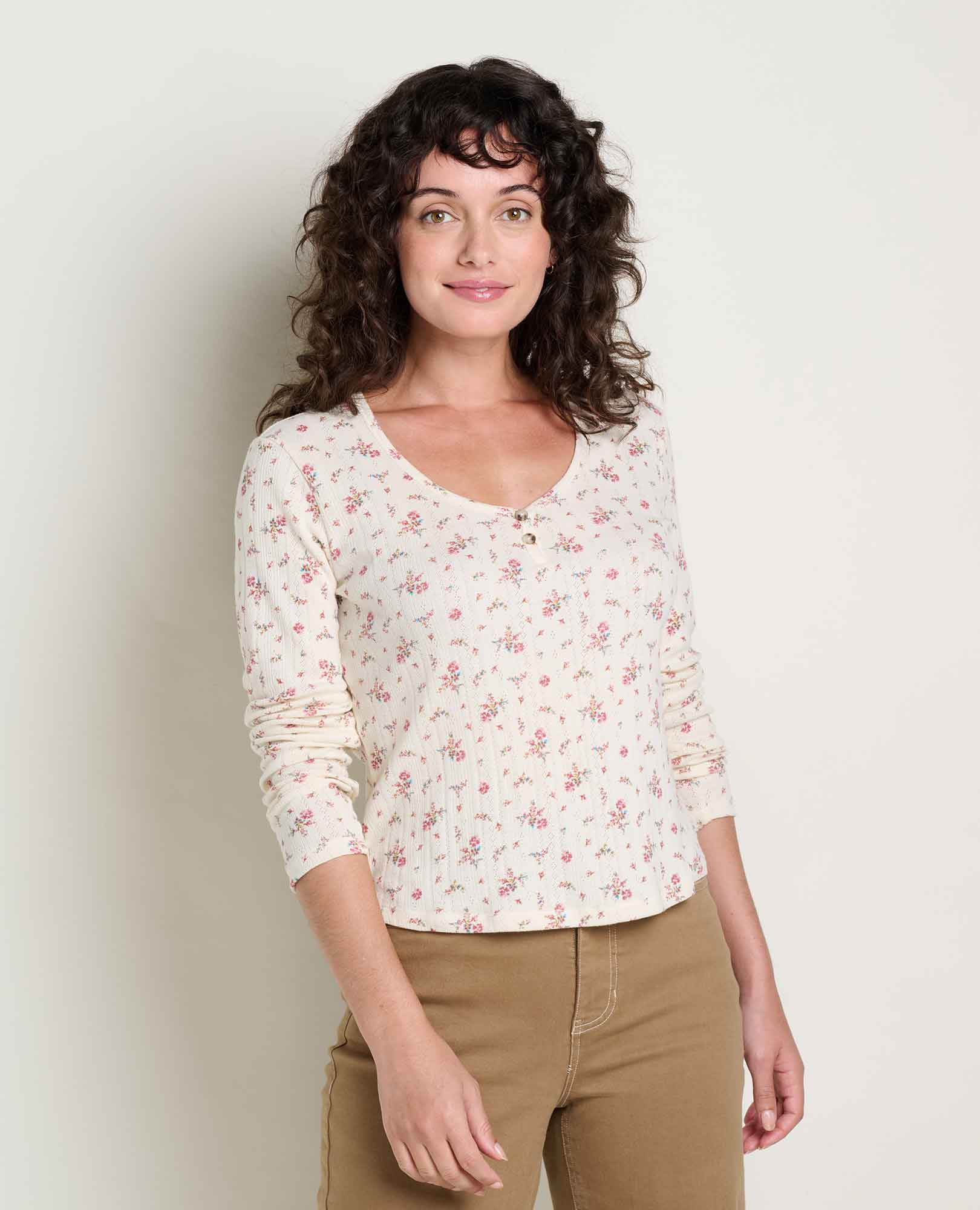 Foothill Pointelle Henley Tee