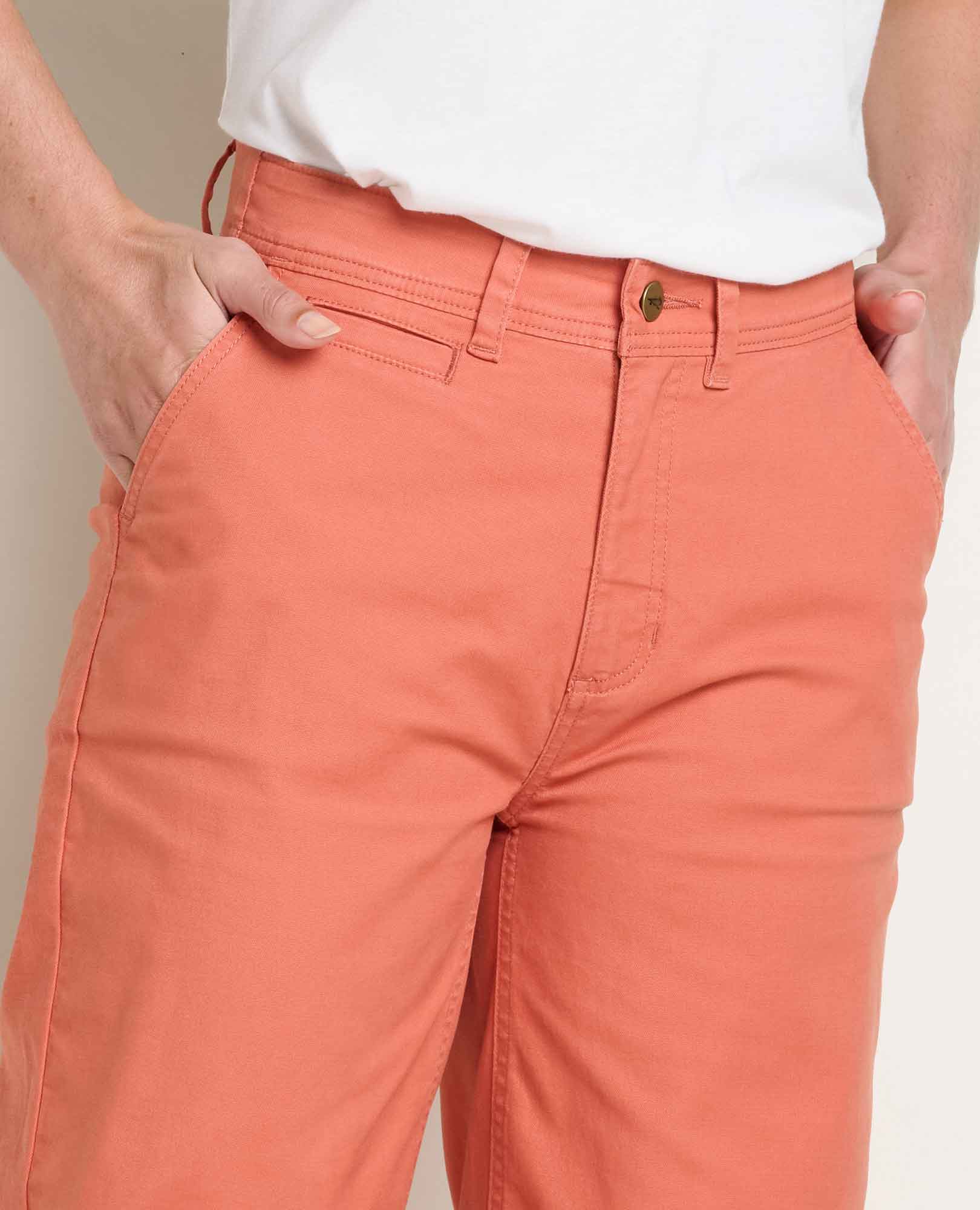 Earthworks Wide Leg Chino Pants - Clay