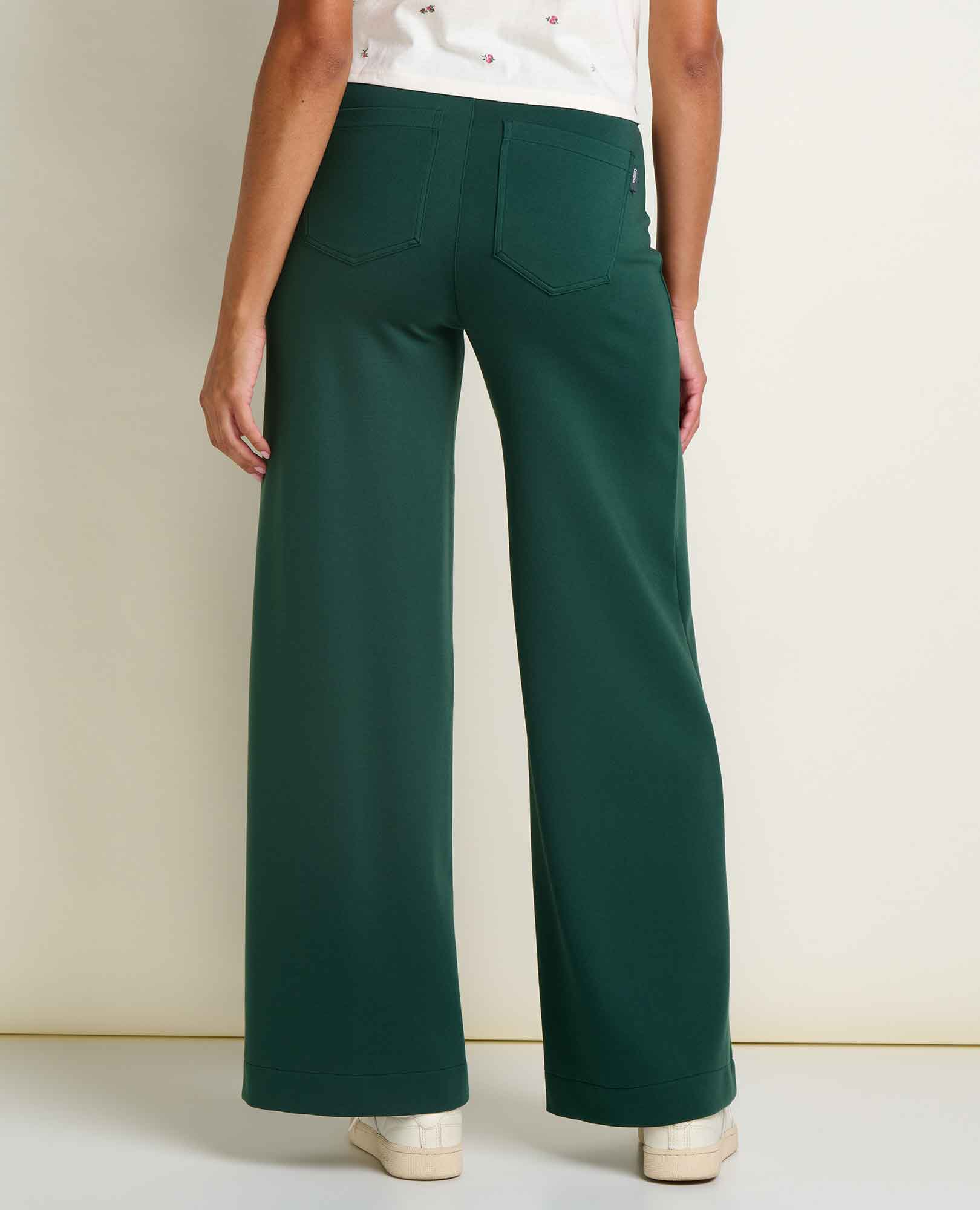 Mason St. Ponte Wide Leg Pant - Cilantro
