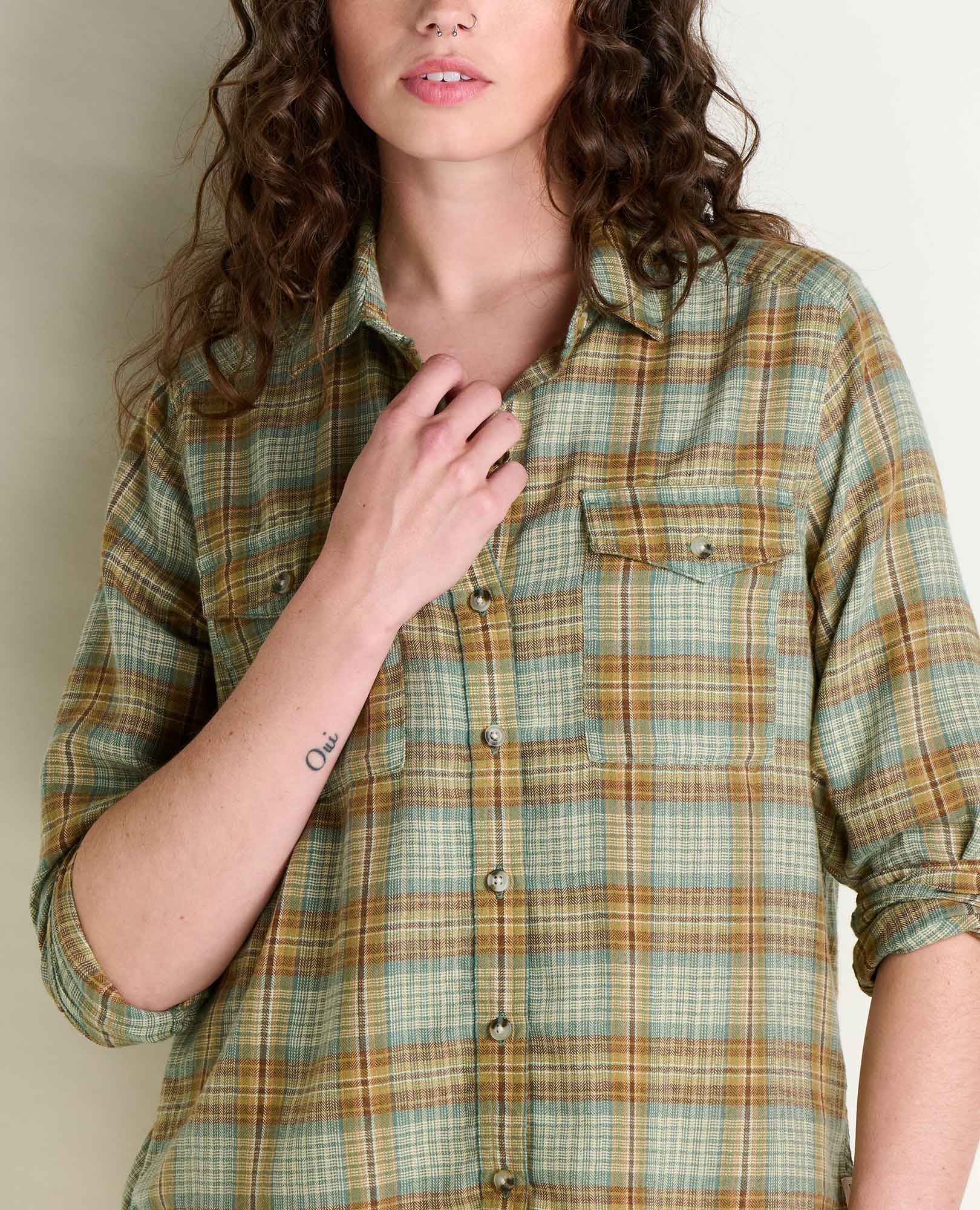 Re-Form Flannel Shirt - Sandstone Pattern