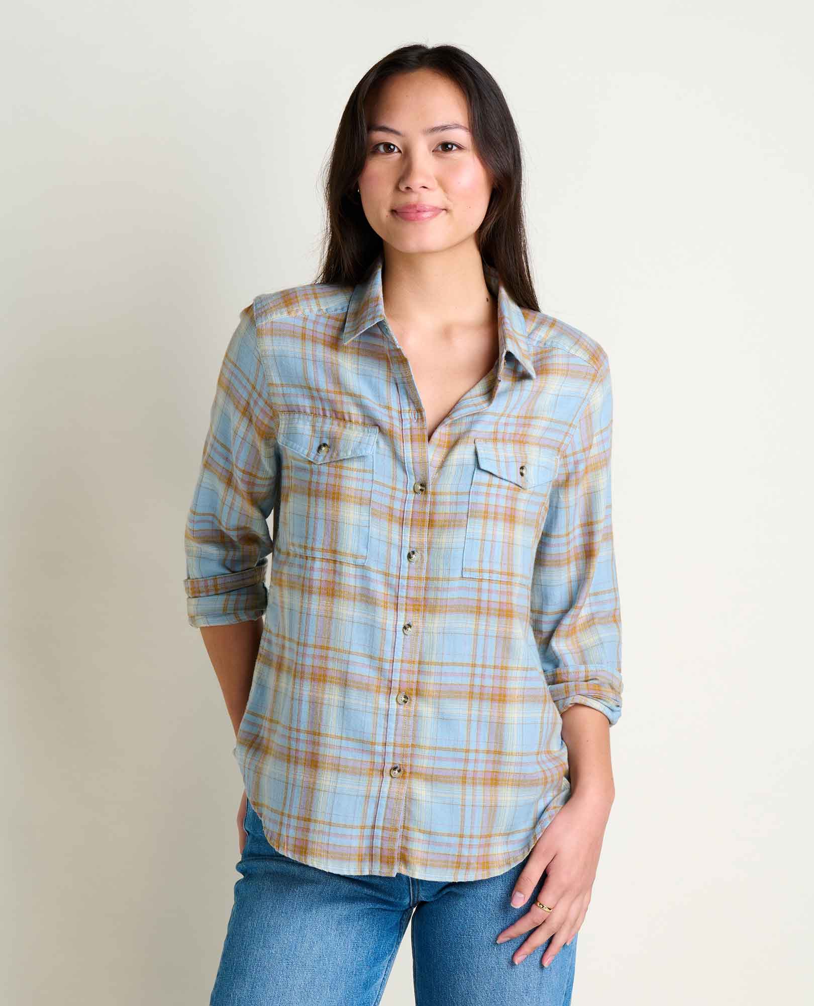 Re Form Flannel Shirt - Weather Blue Pattern