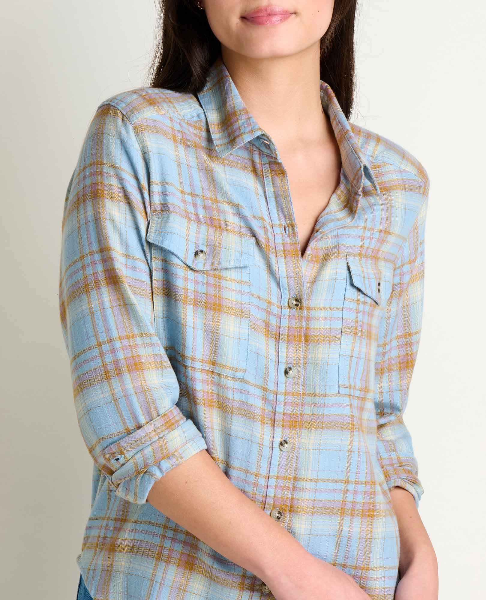 Re Form Flannel Shirt - Weather Blue Pattern