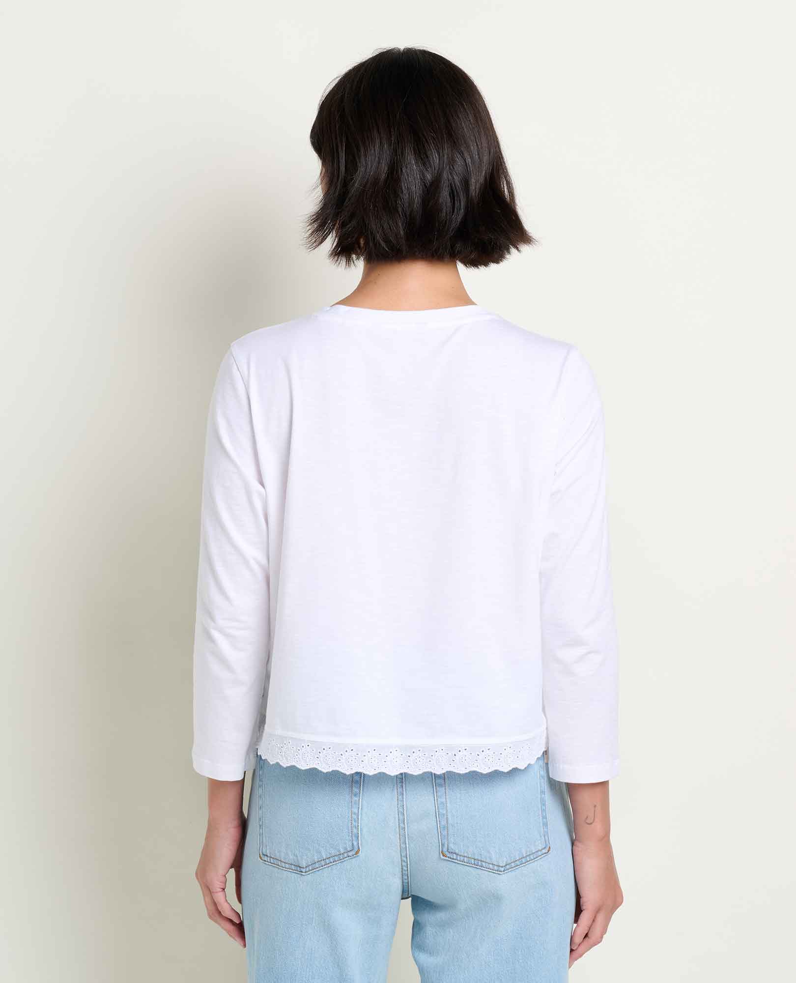 Clara 3/4 Tee - True White