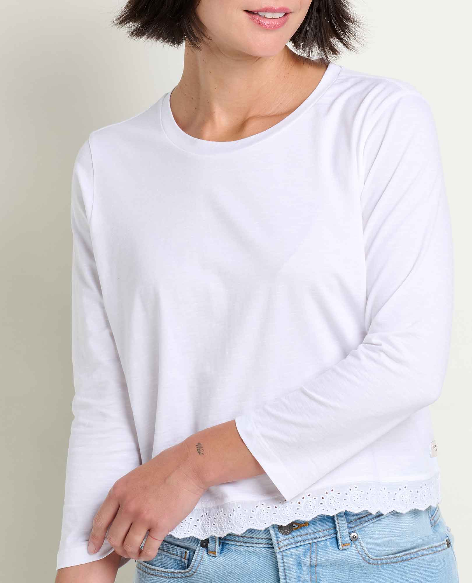 Clara 3/4 Tee - True White