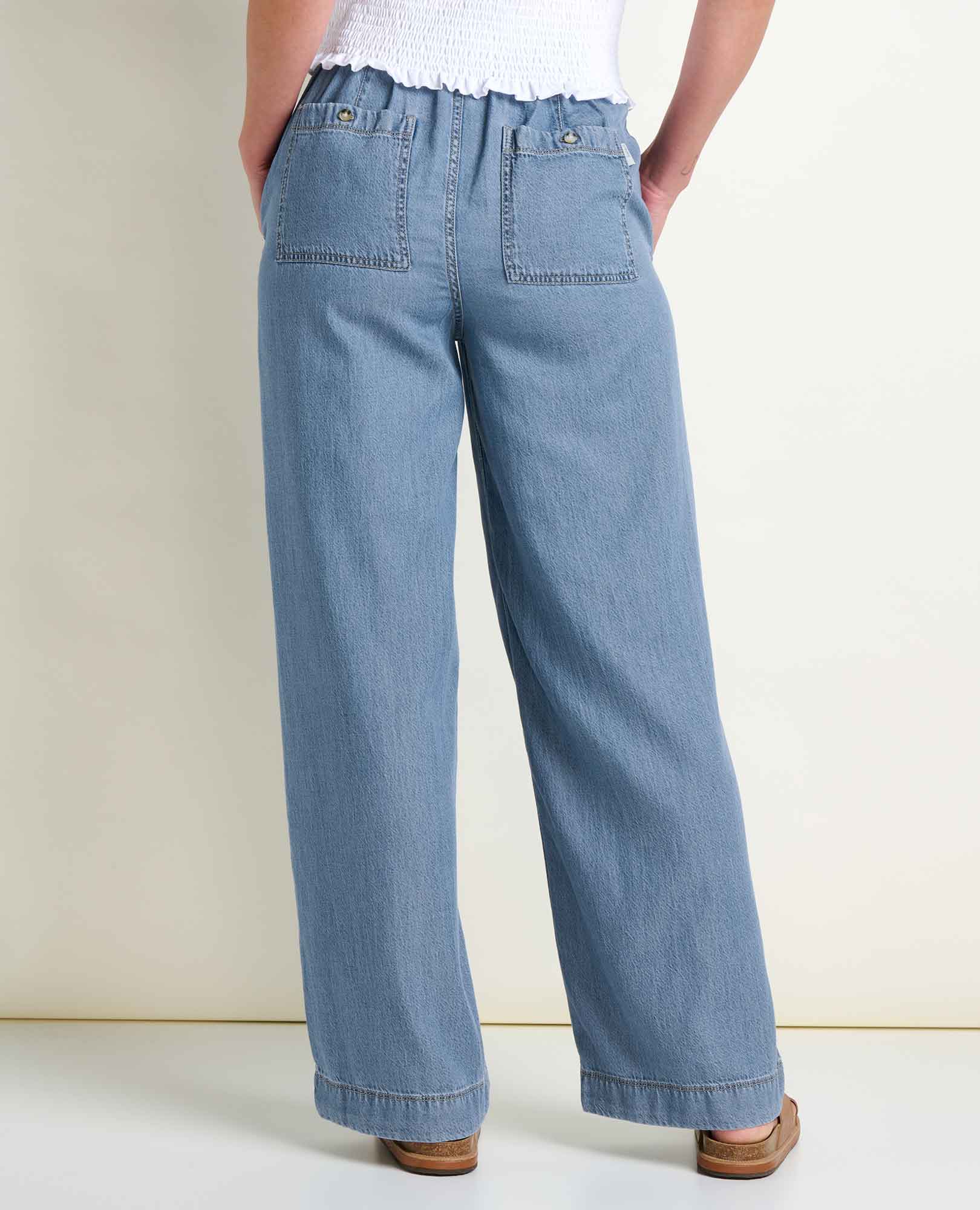 Pinon Soft Denim Wide Leg Pants