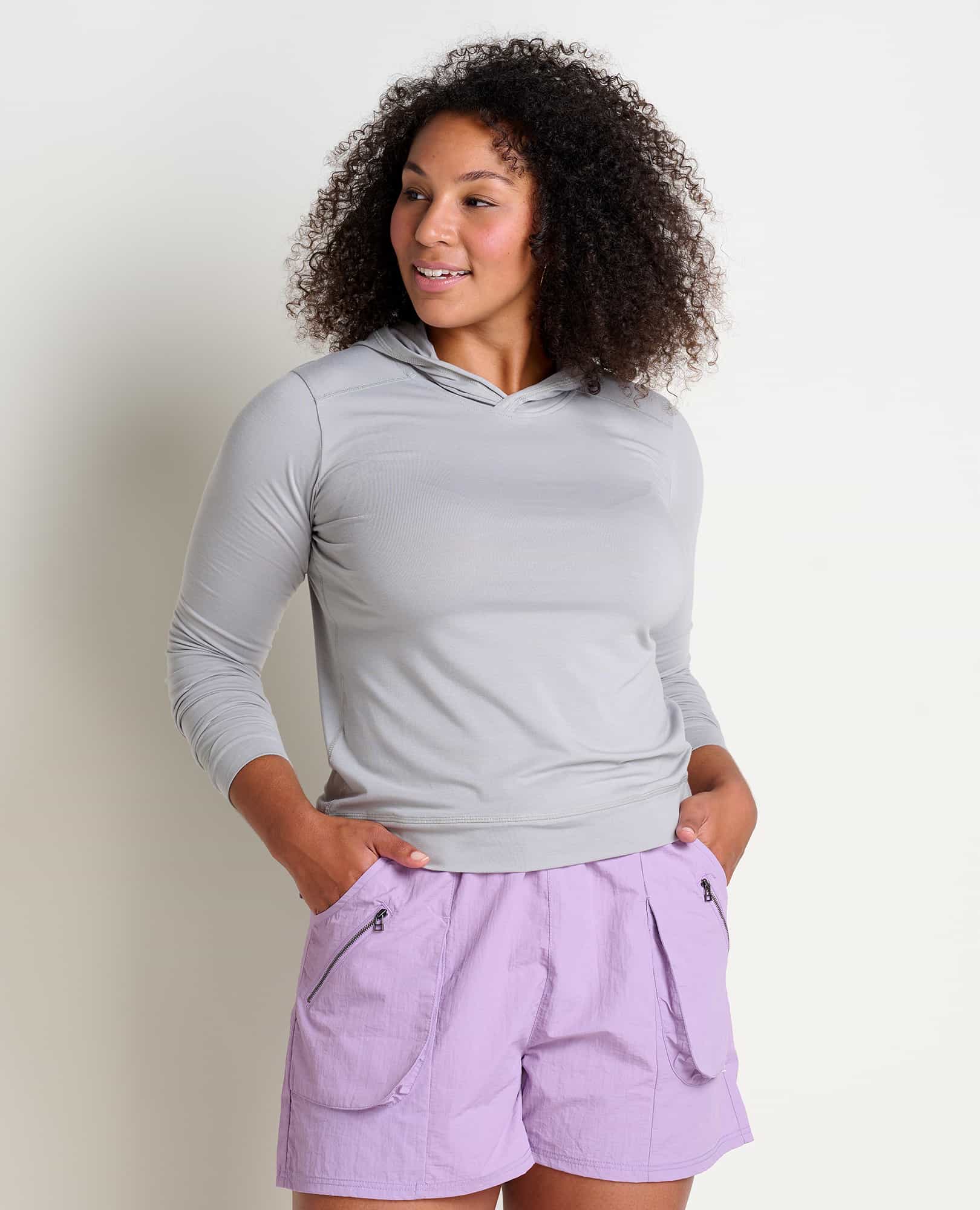 Swifty UPF Long Sleeve Hoody - Light Ash