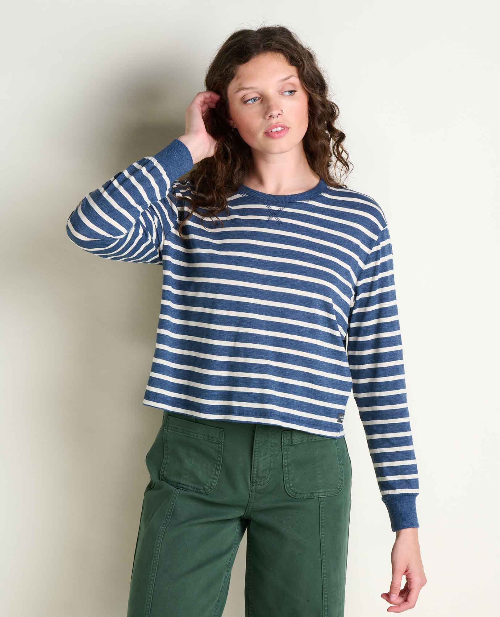 Boundless Jersey LS Tee - Canal Pattern