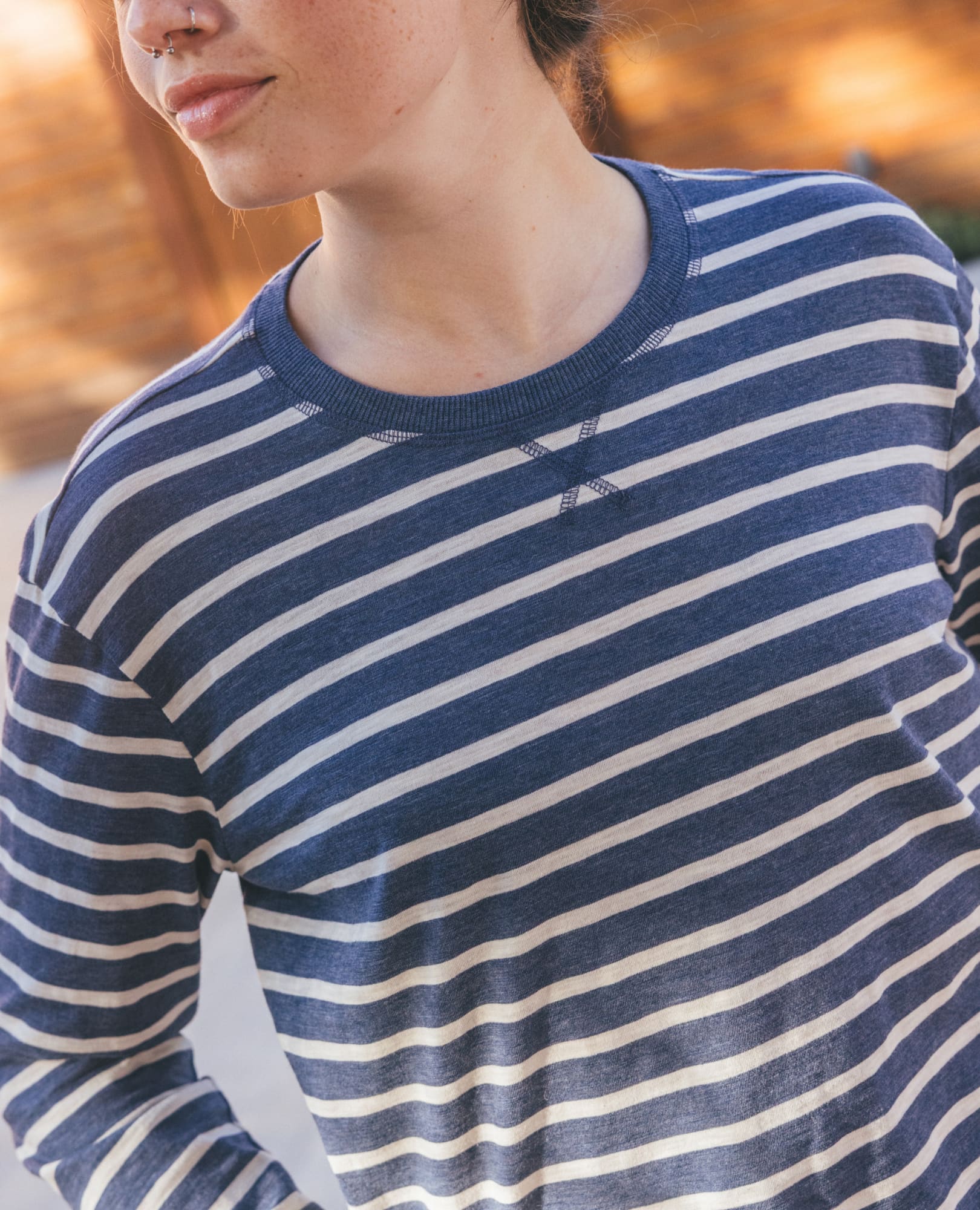 Boundless Jersey LS Tee - Canal Pattern