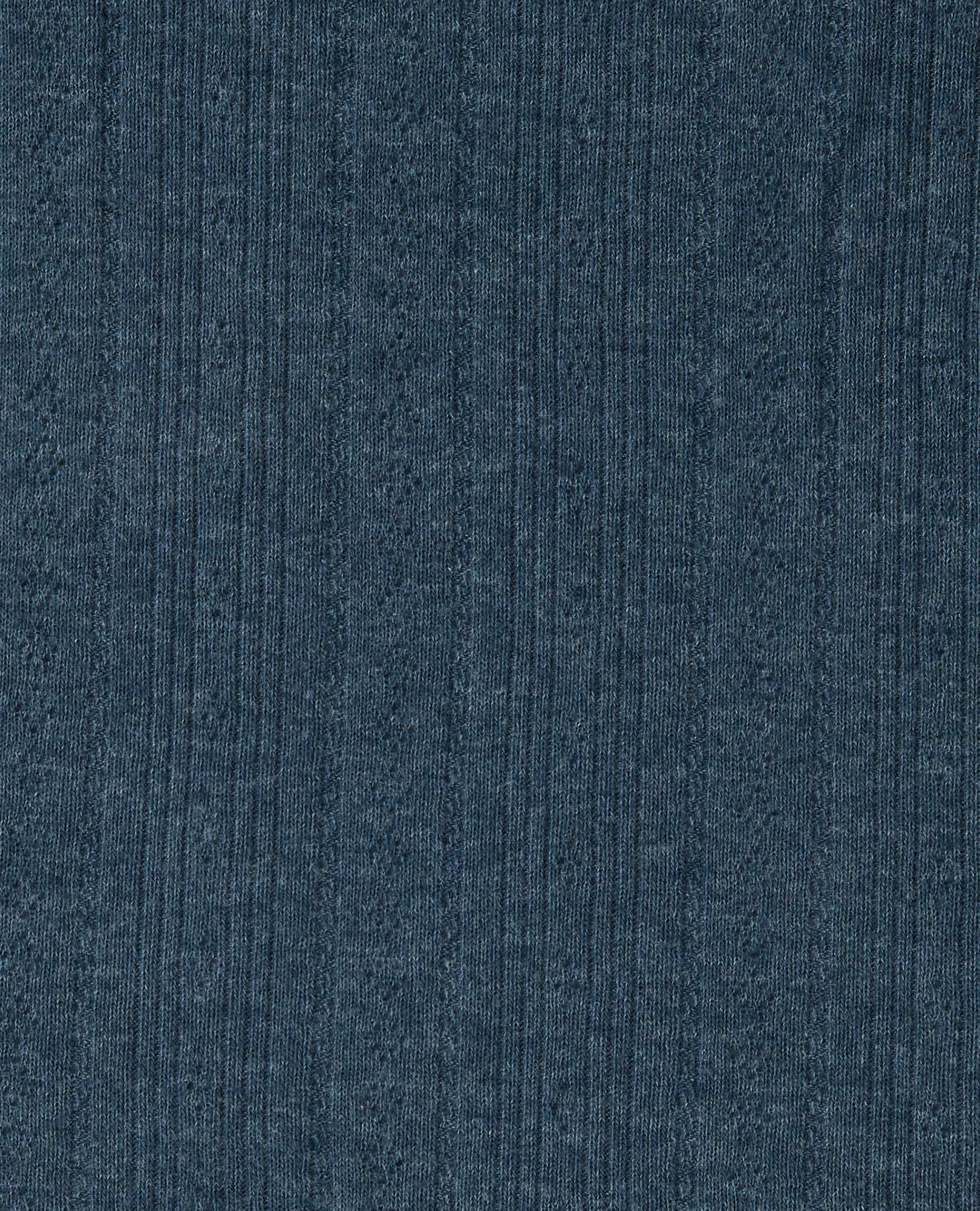 Foothill Pointelle Long Sleeve Turtleneck - Midnight