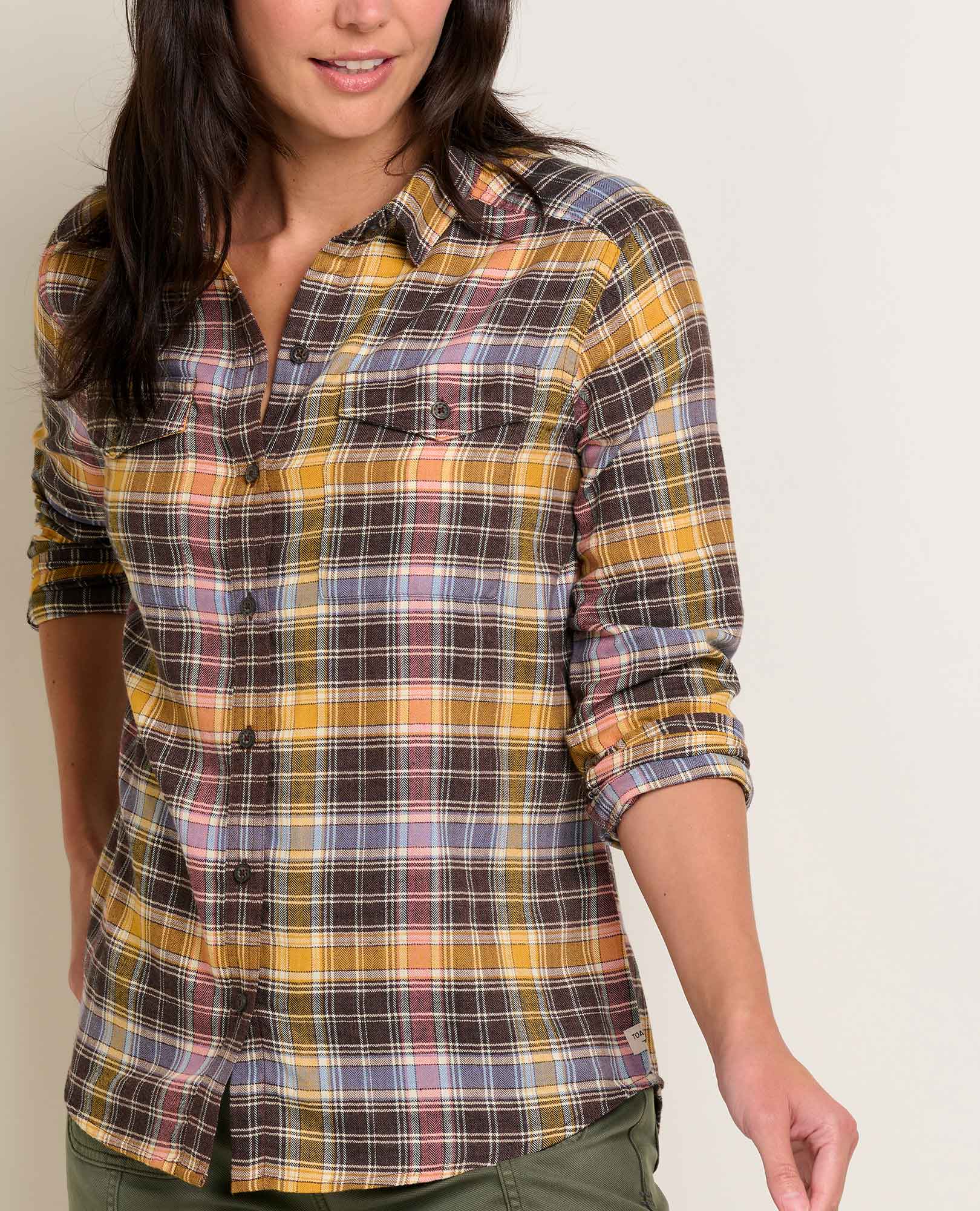 Re-Form Flannel Long Sleeve Shirt - Chestnut Check