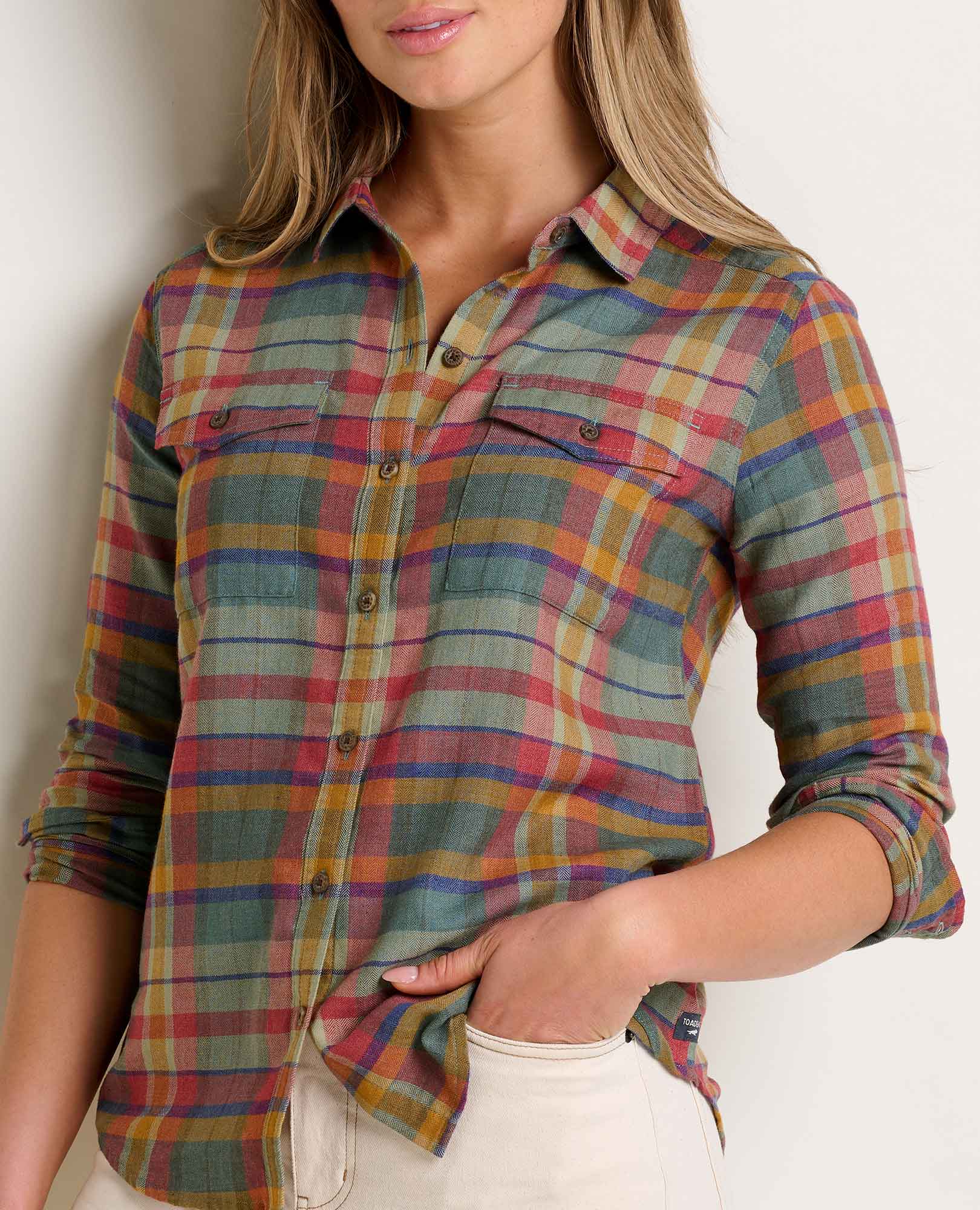 Re-Form Flannel Long Sleeve Shirt - Yucca Madras