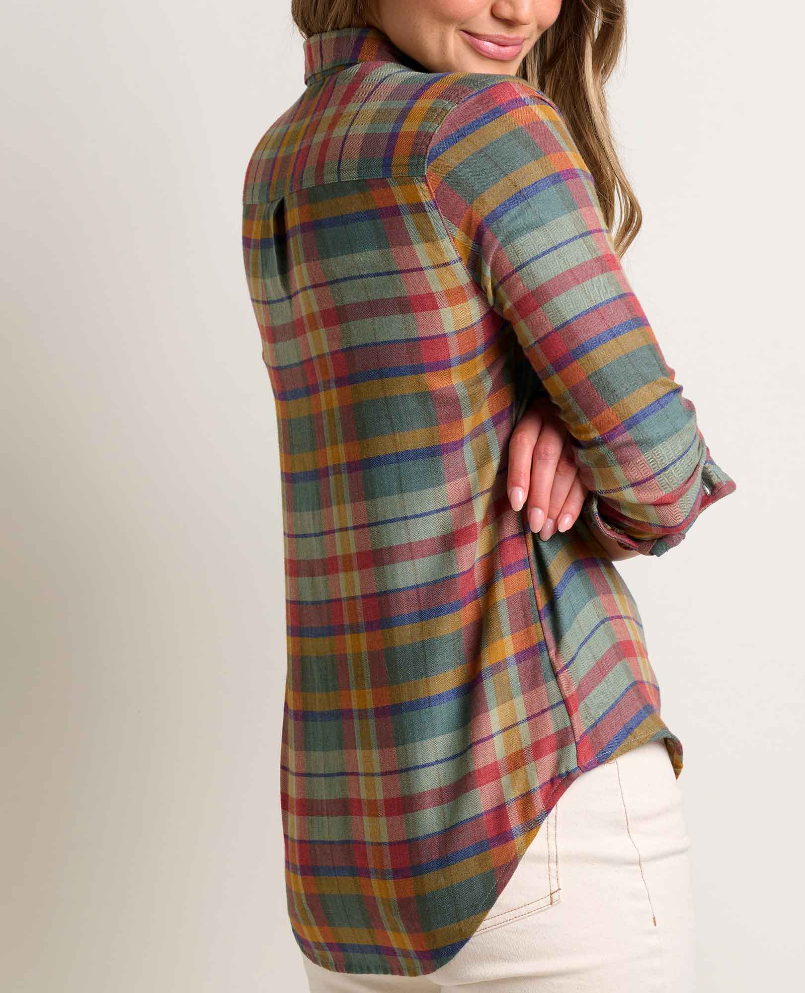Re-Form Flannel Long Sleeve Shirt - Yucca Madras
