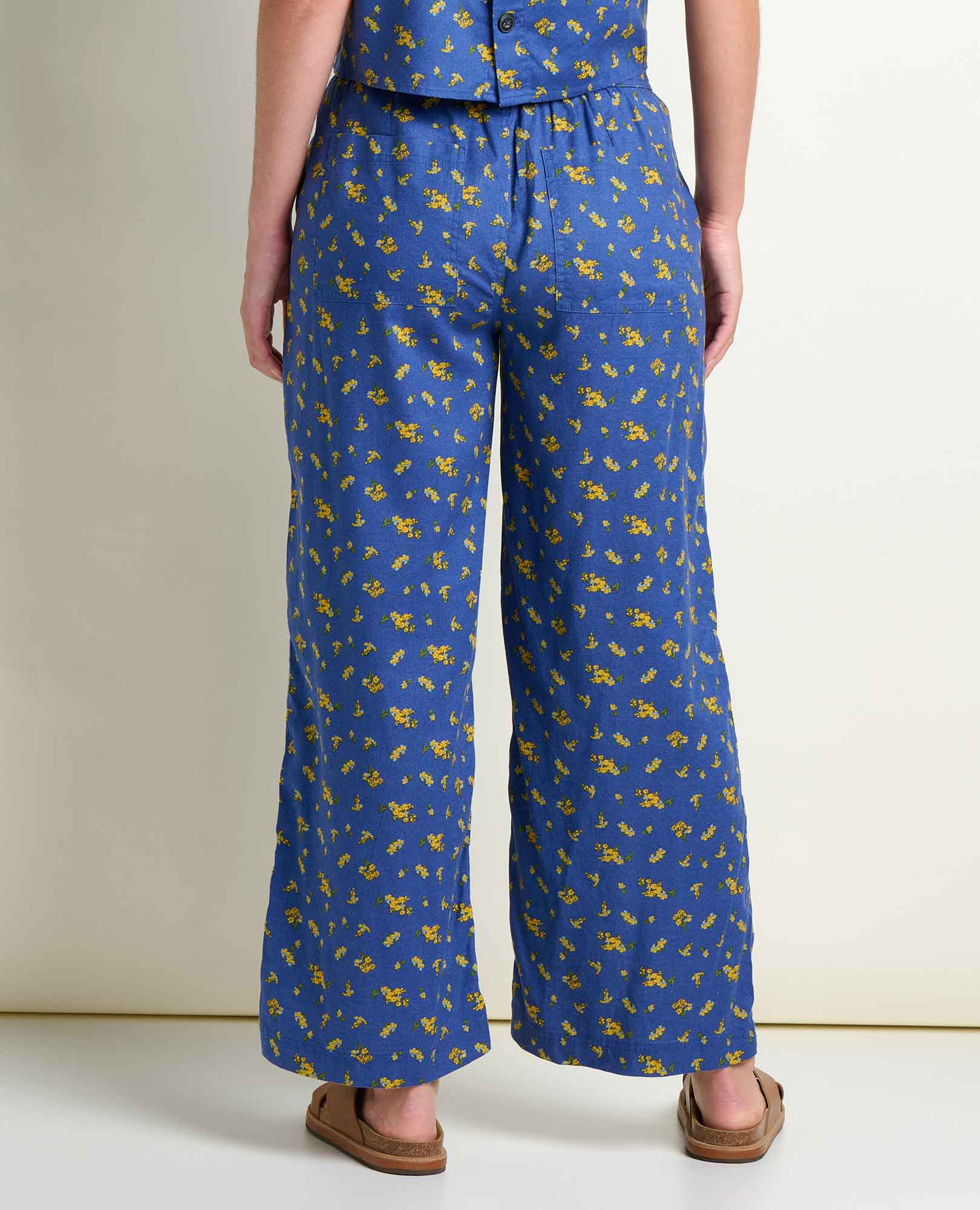 Taj Hemp Wide Leg Pant - River Print