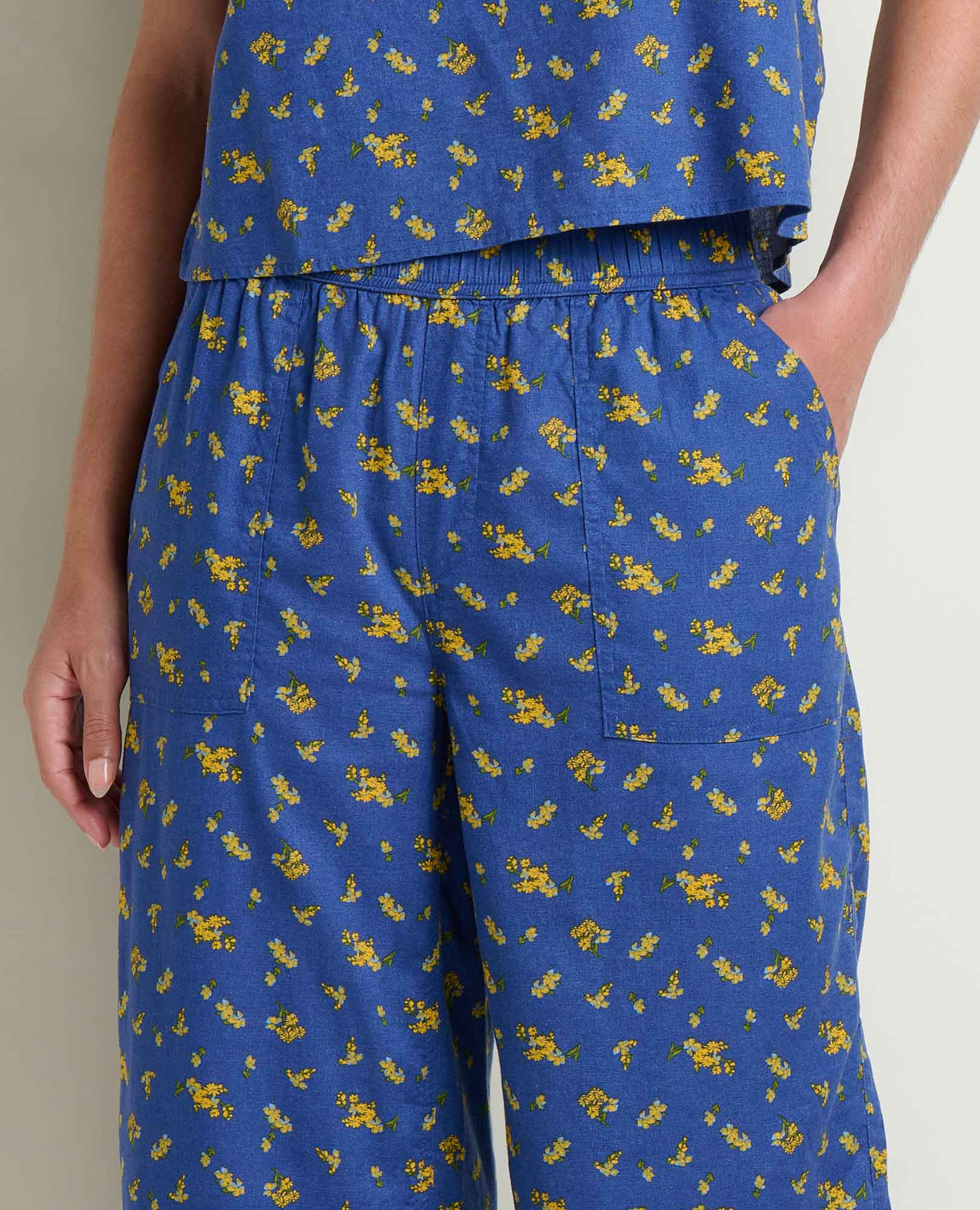 Taj Hemp Wide Leg Pant - River Print