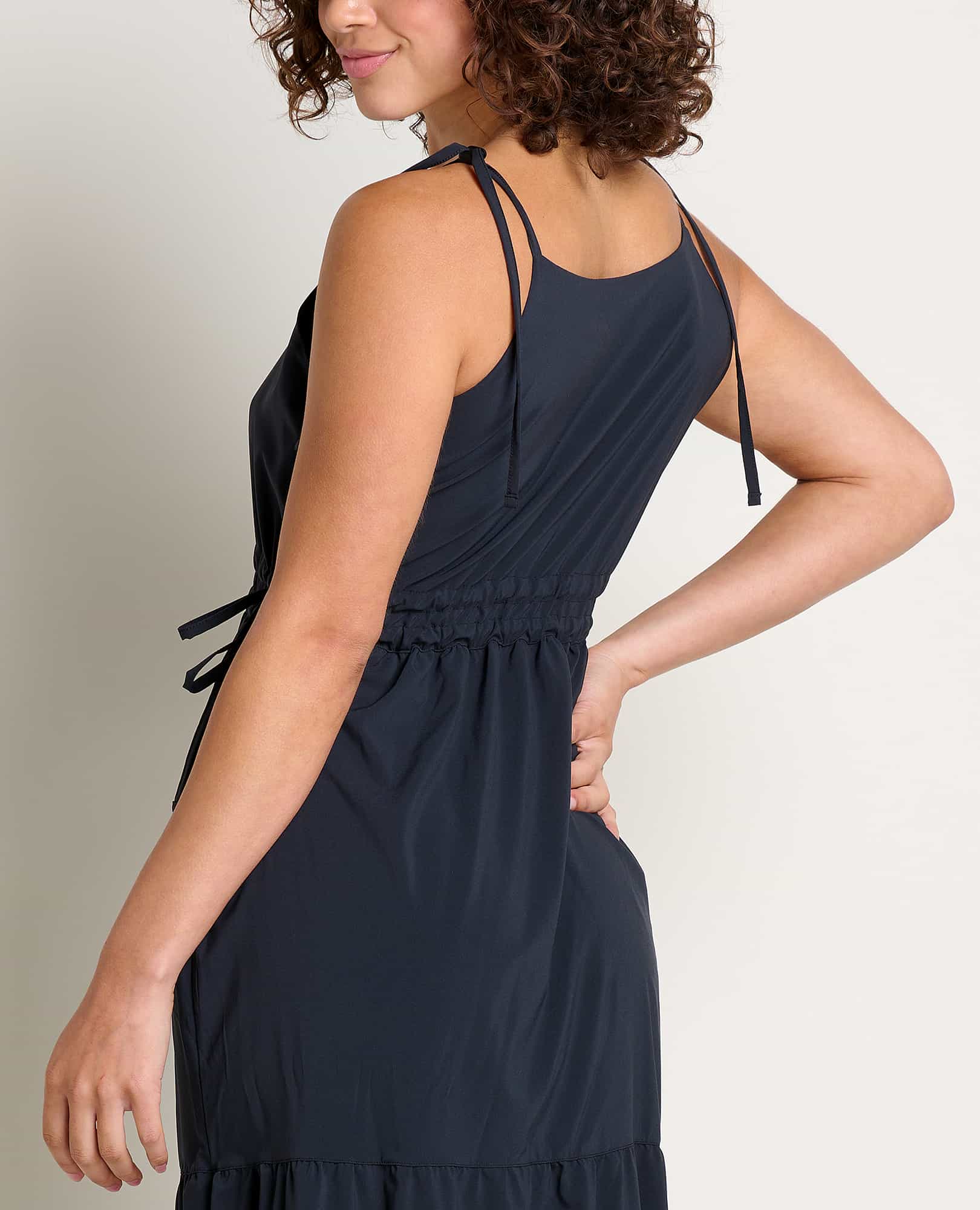 Sunkissed Tiered Midi Dress - Black - SALE