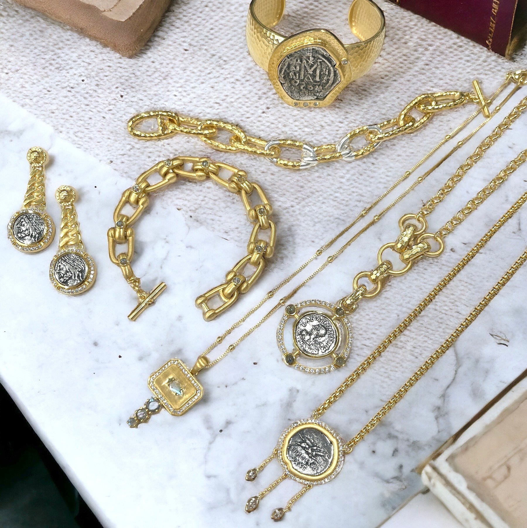 Gold Labradorite Dalia Necklace