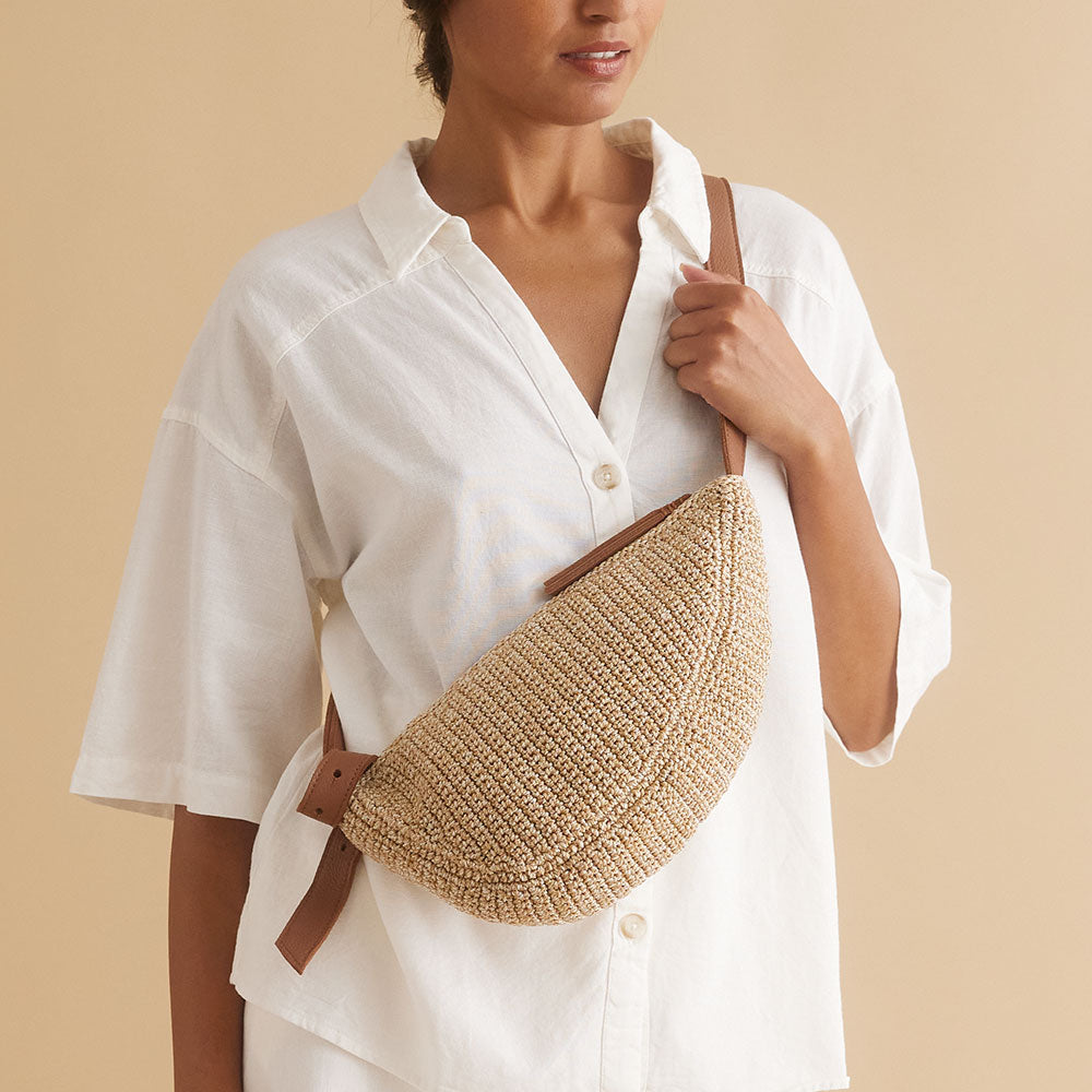 Tess Sling Bag - Bamboo Static